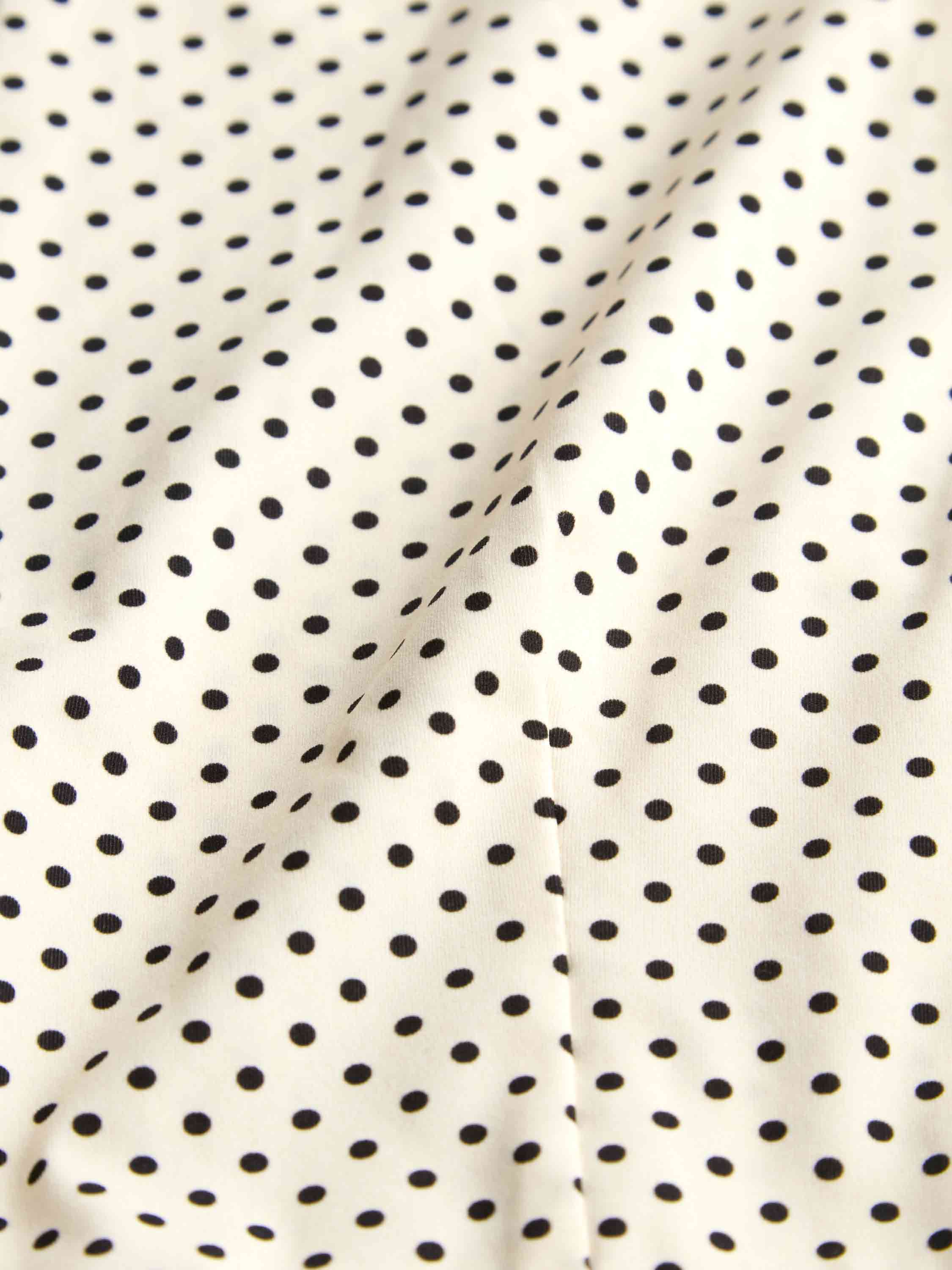 2 Pack Scrunchies - Black and vanilla polka-dot