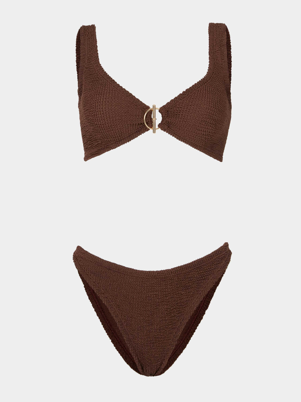 Harlow T Bar Bikini - Metallic Chocolate