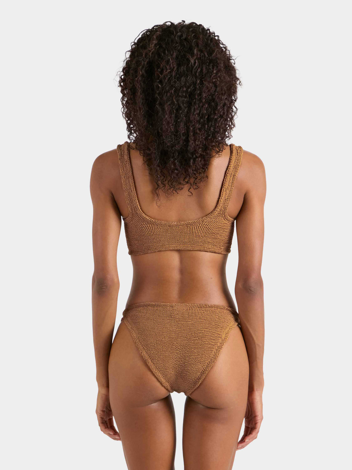 Harlow T Bar Bikini - Metallic Cocoa