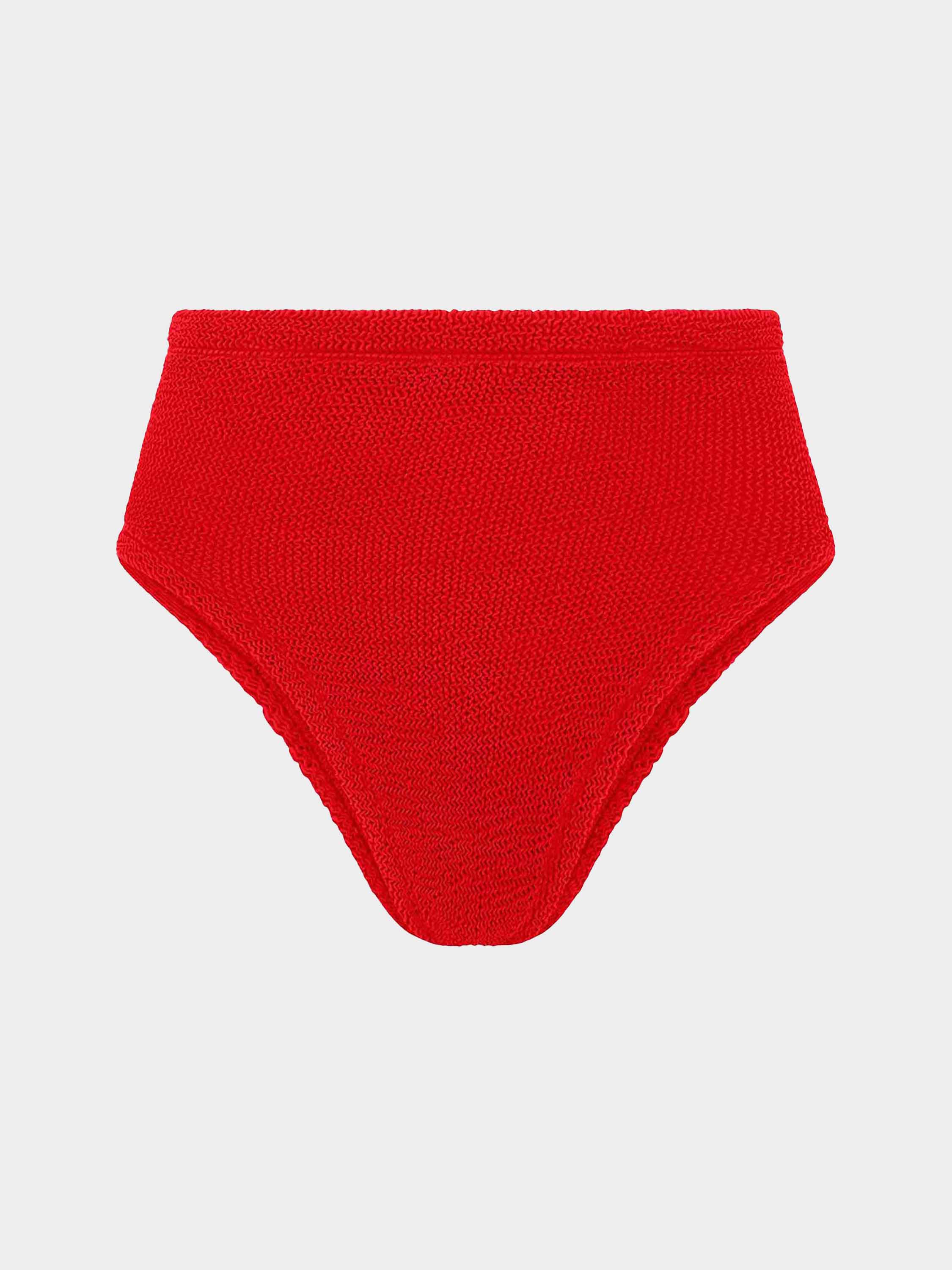 High Waist Bikini Bottom - Red