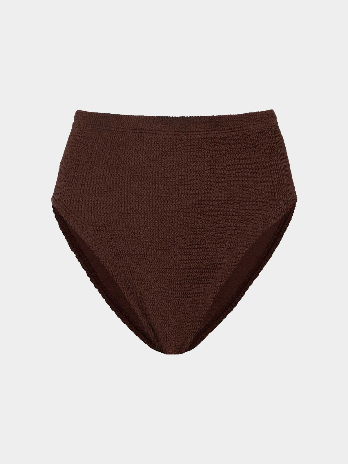 High Waist Bikini Bottom - Metallic Chocolate