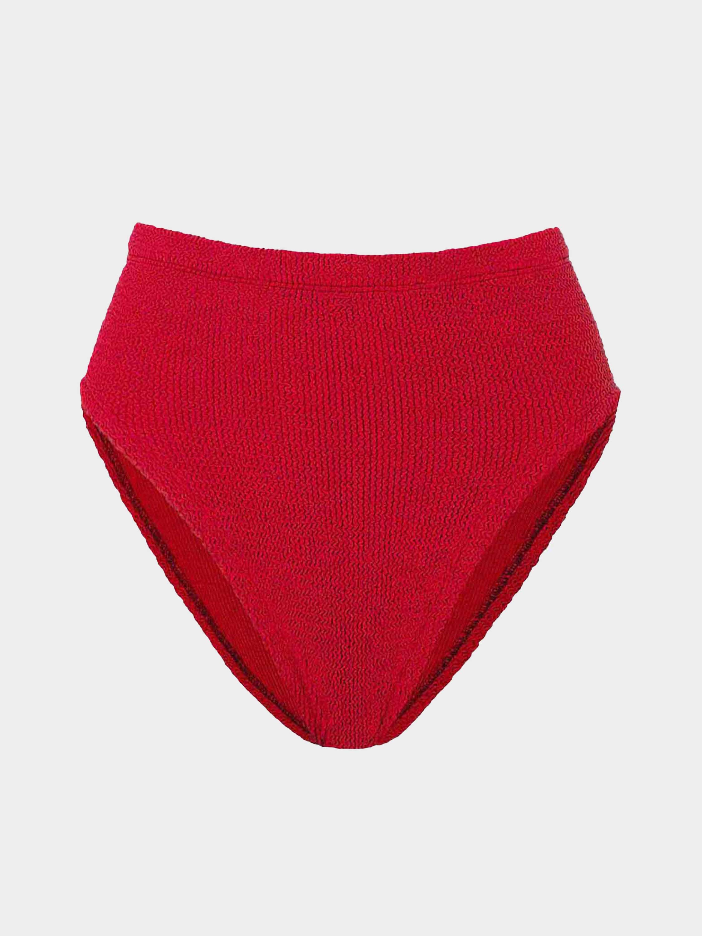 High Waist Bikini Bottom - Red