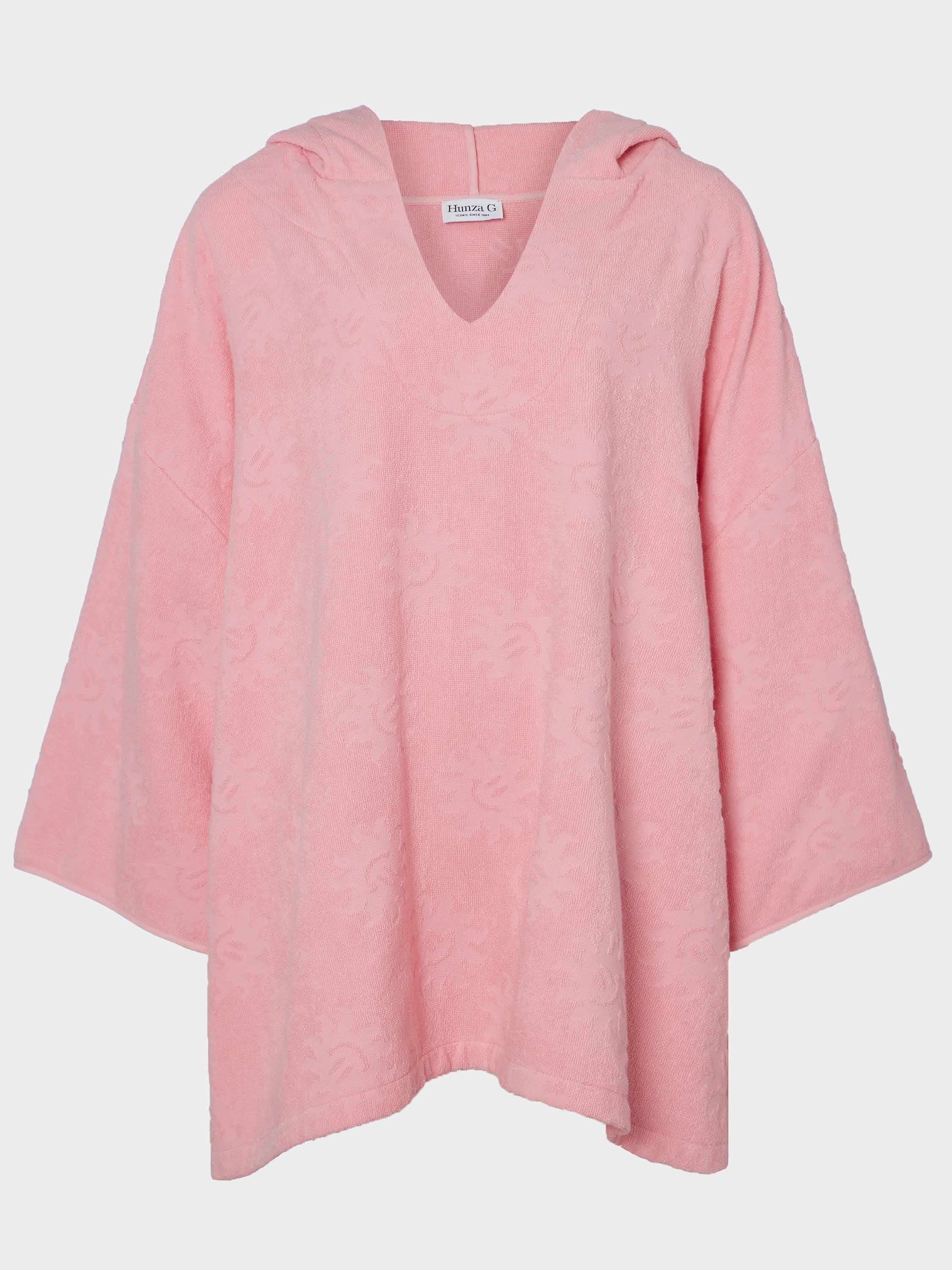 Sunny Towelling Hooded Poncho - Pink