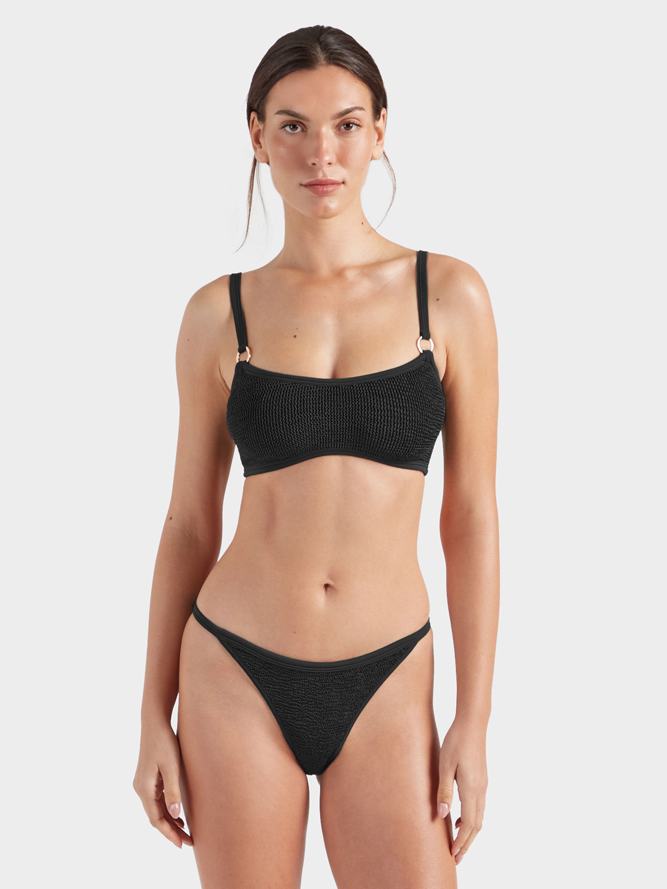 Iris With Gold Hoops Bikini - Black