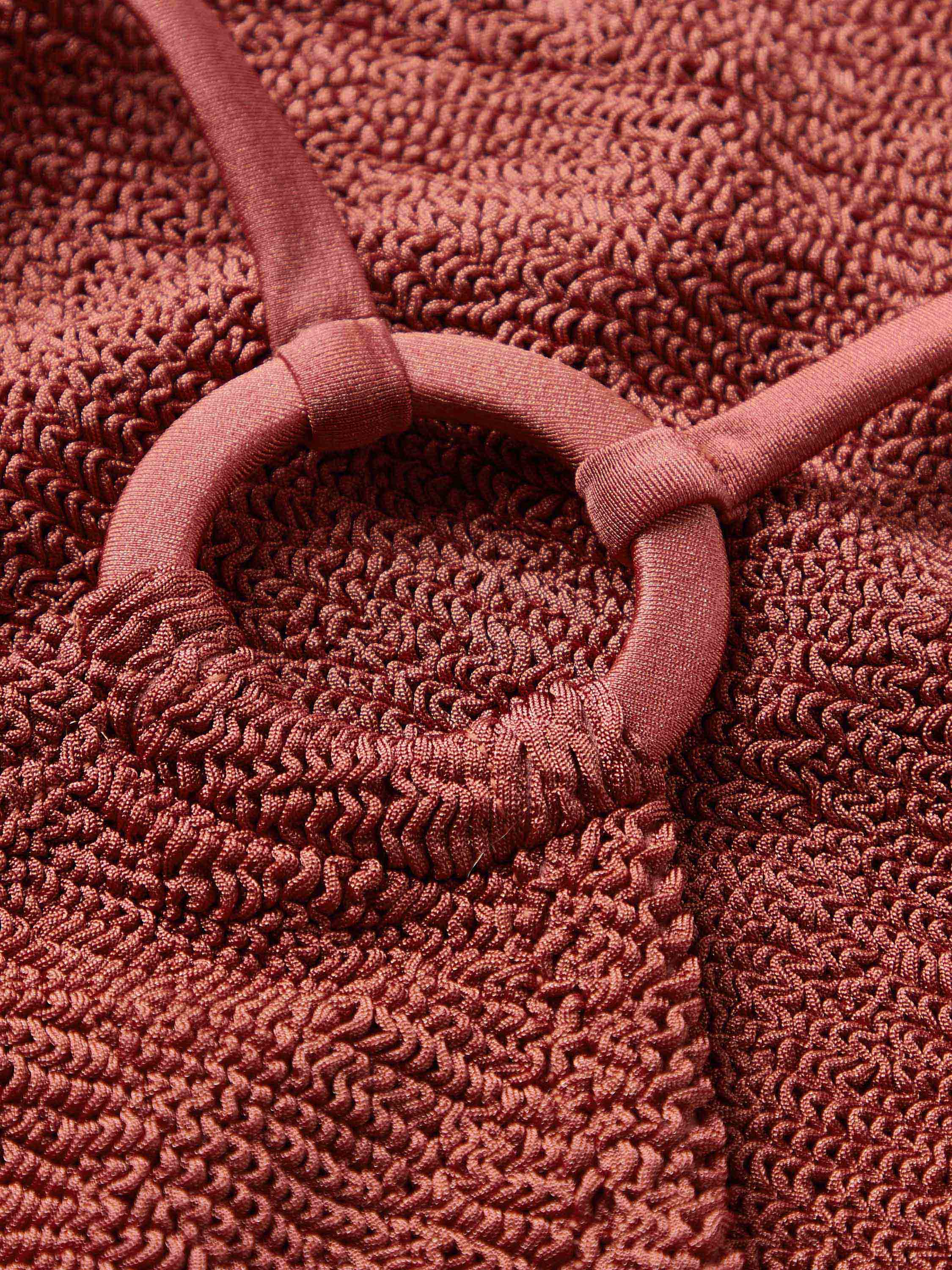 Jasmine Swim With Tonal Hoop - Metallic Rosewood