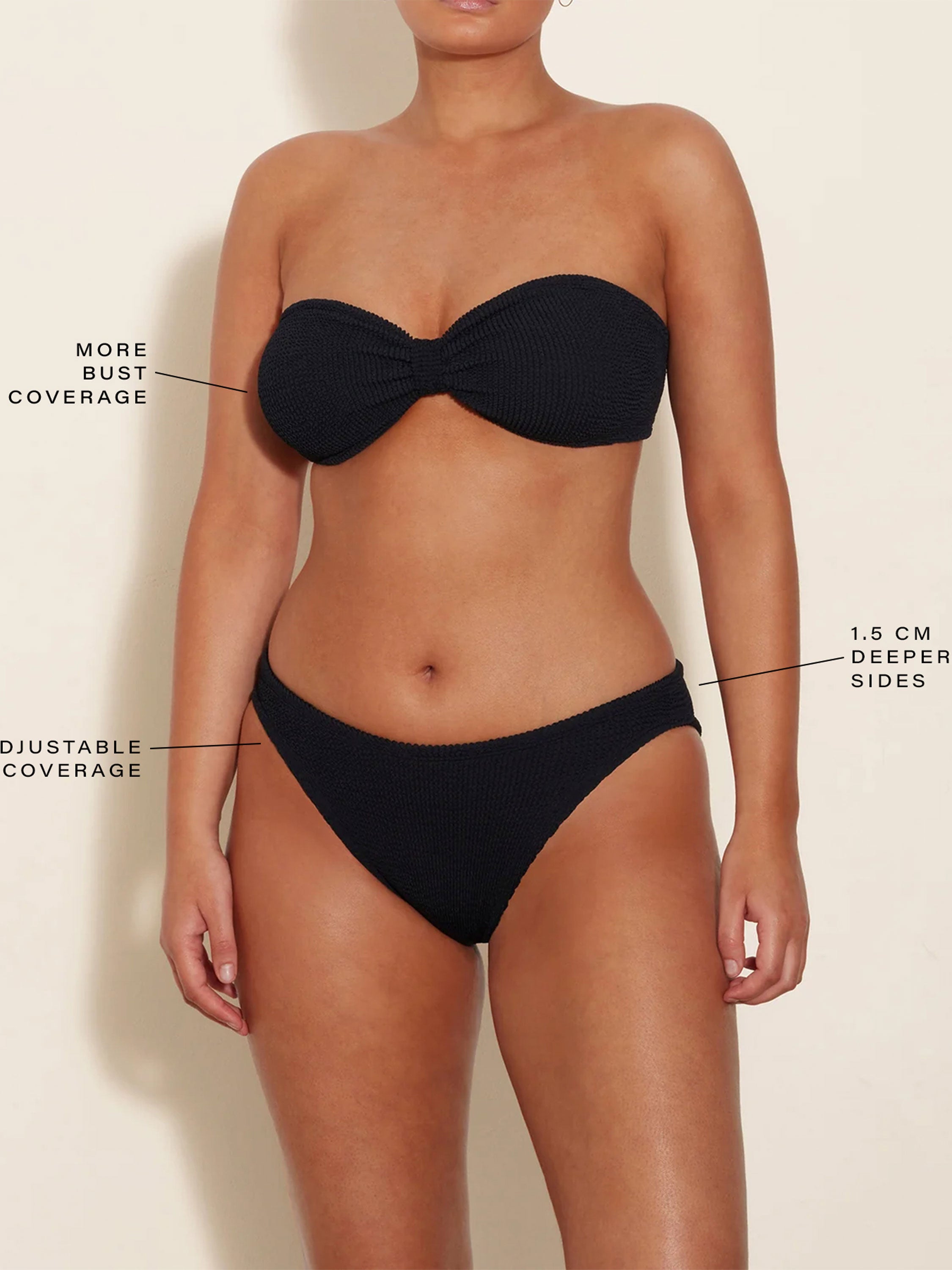 Coverage Jean Bikini - Black