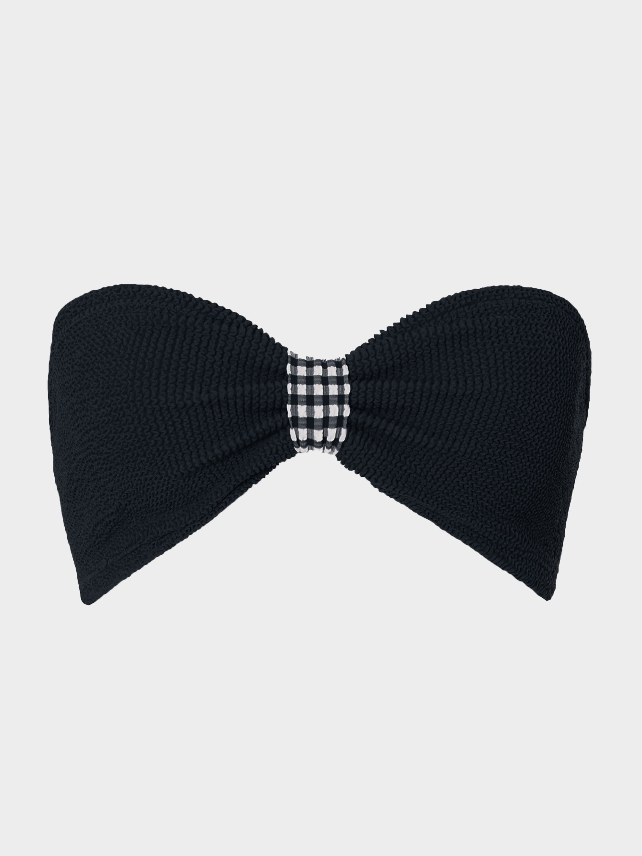 Jean Bikini Top - Black Gingham
