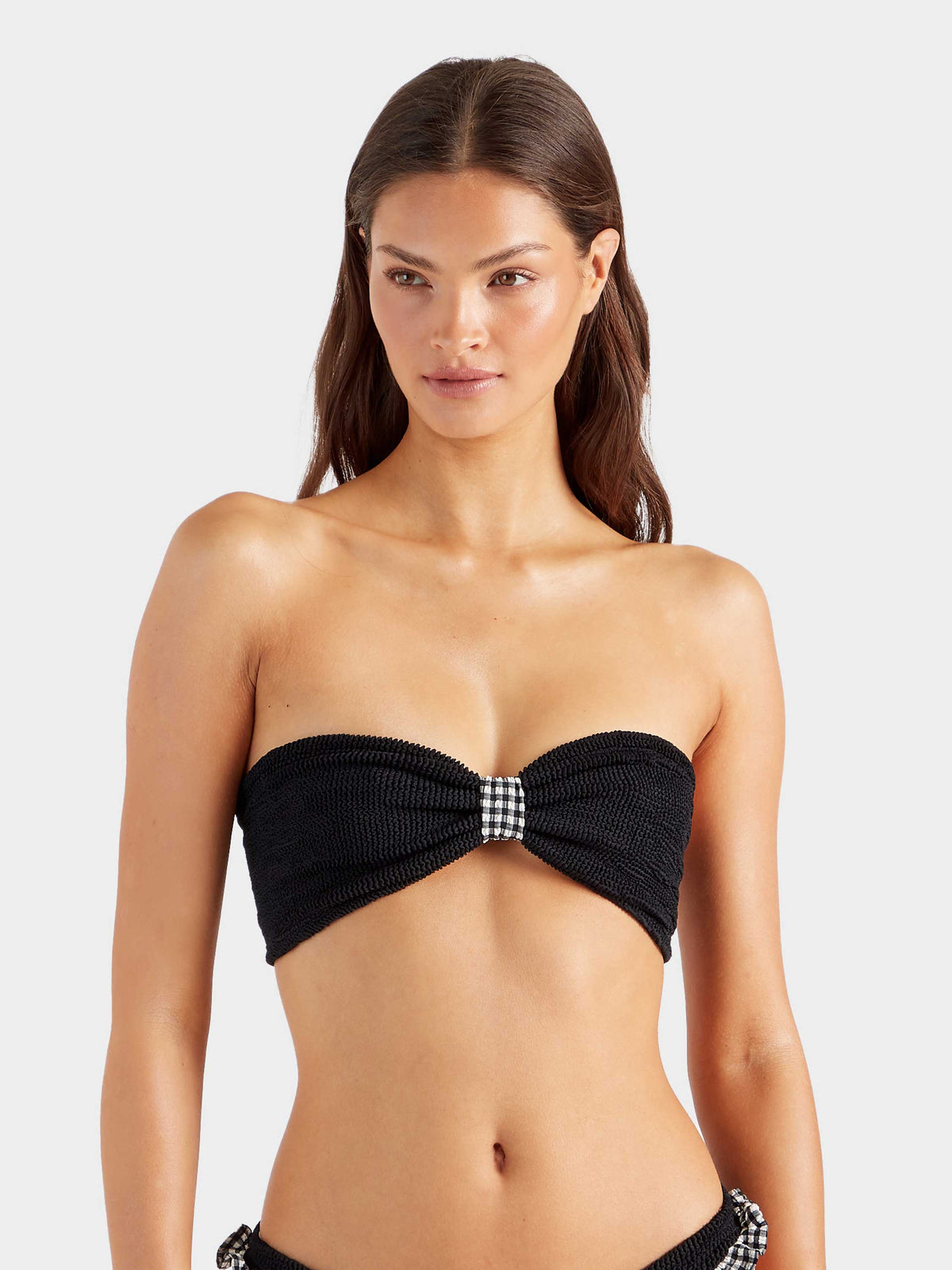 Jean Bikini Top - Black Gingham
