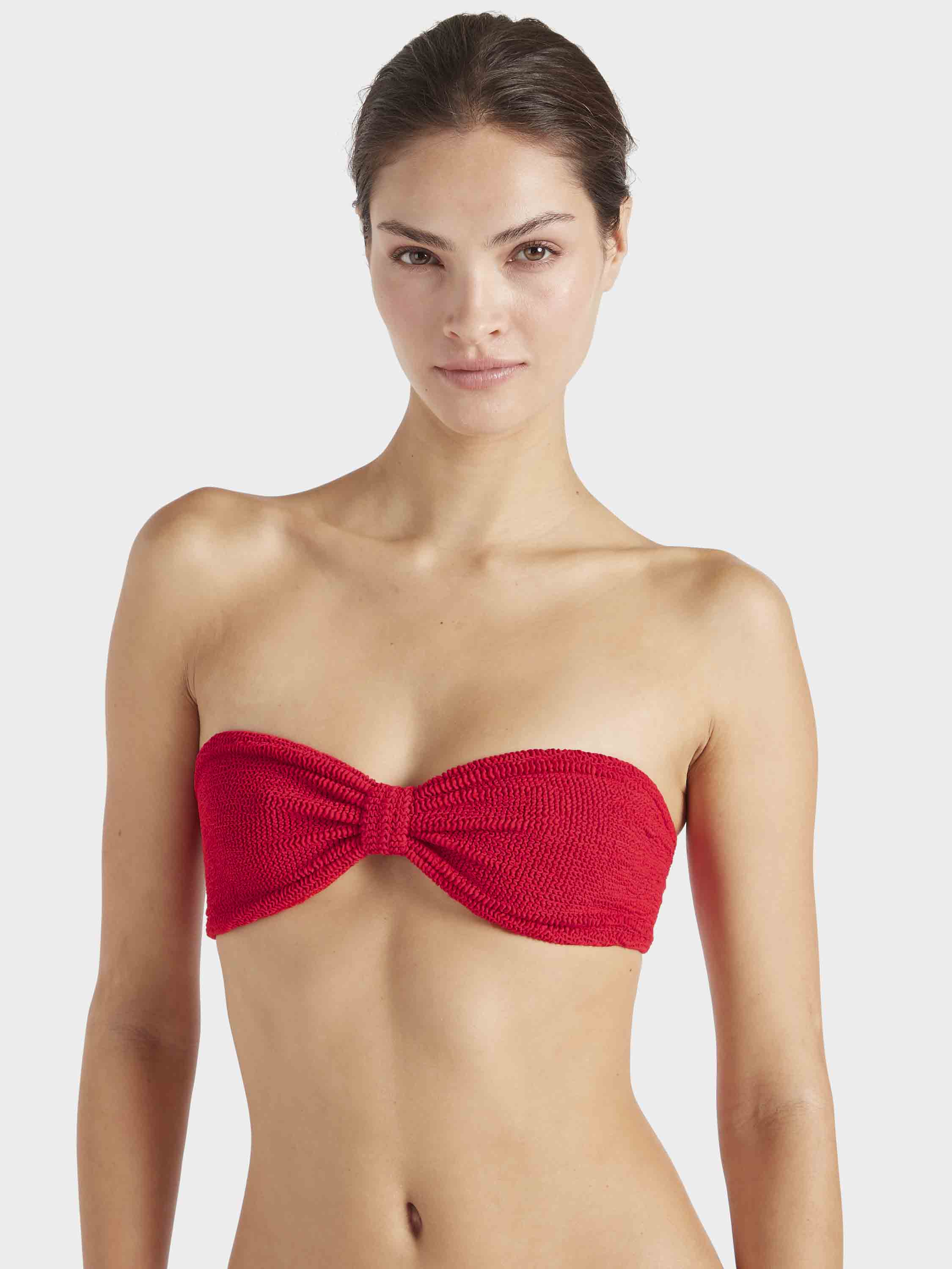 Jean Bikini Top - Red