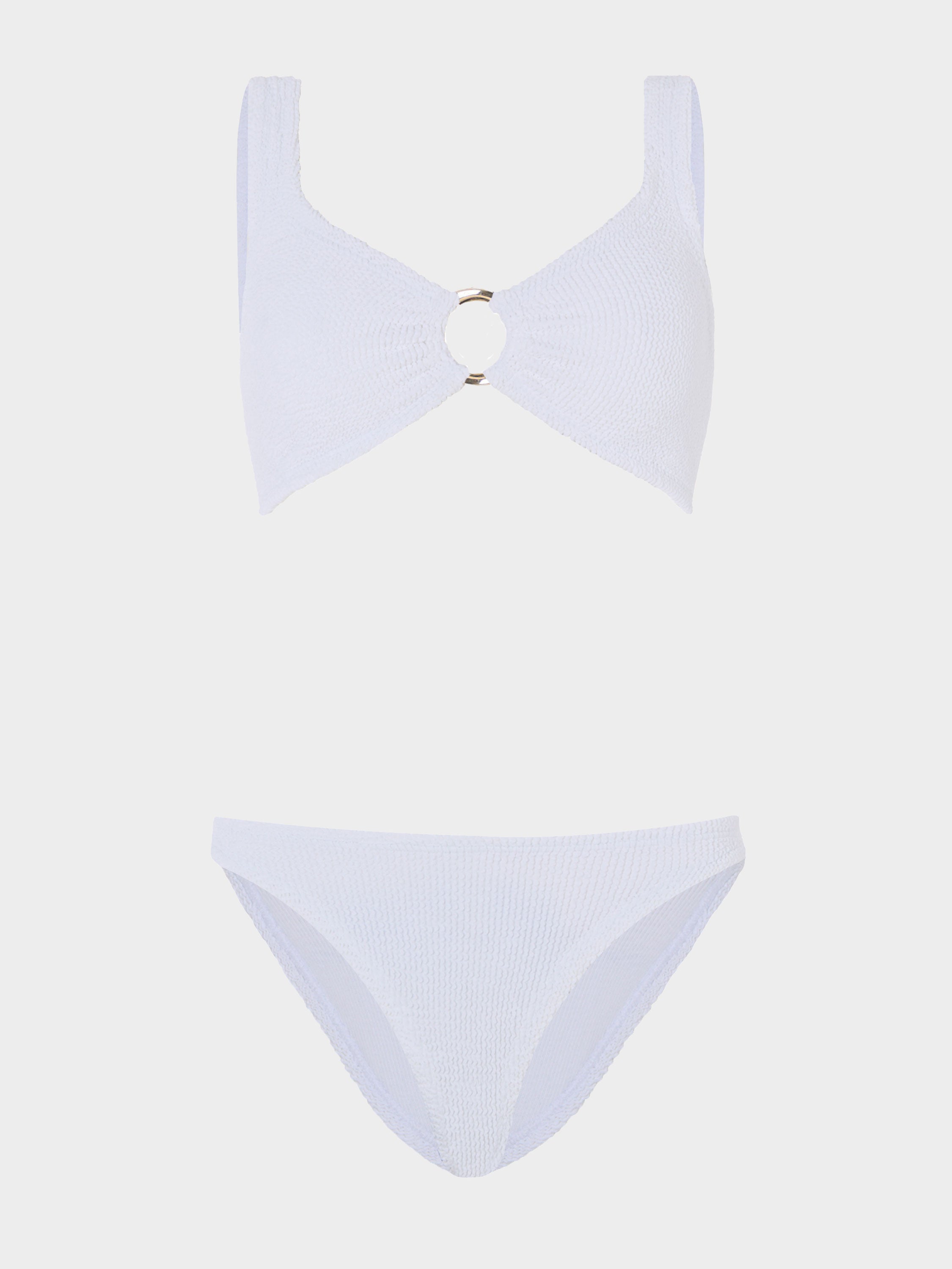 Julia With Gold Hoop Bikini - White