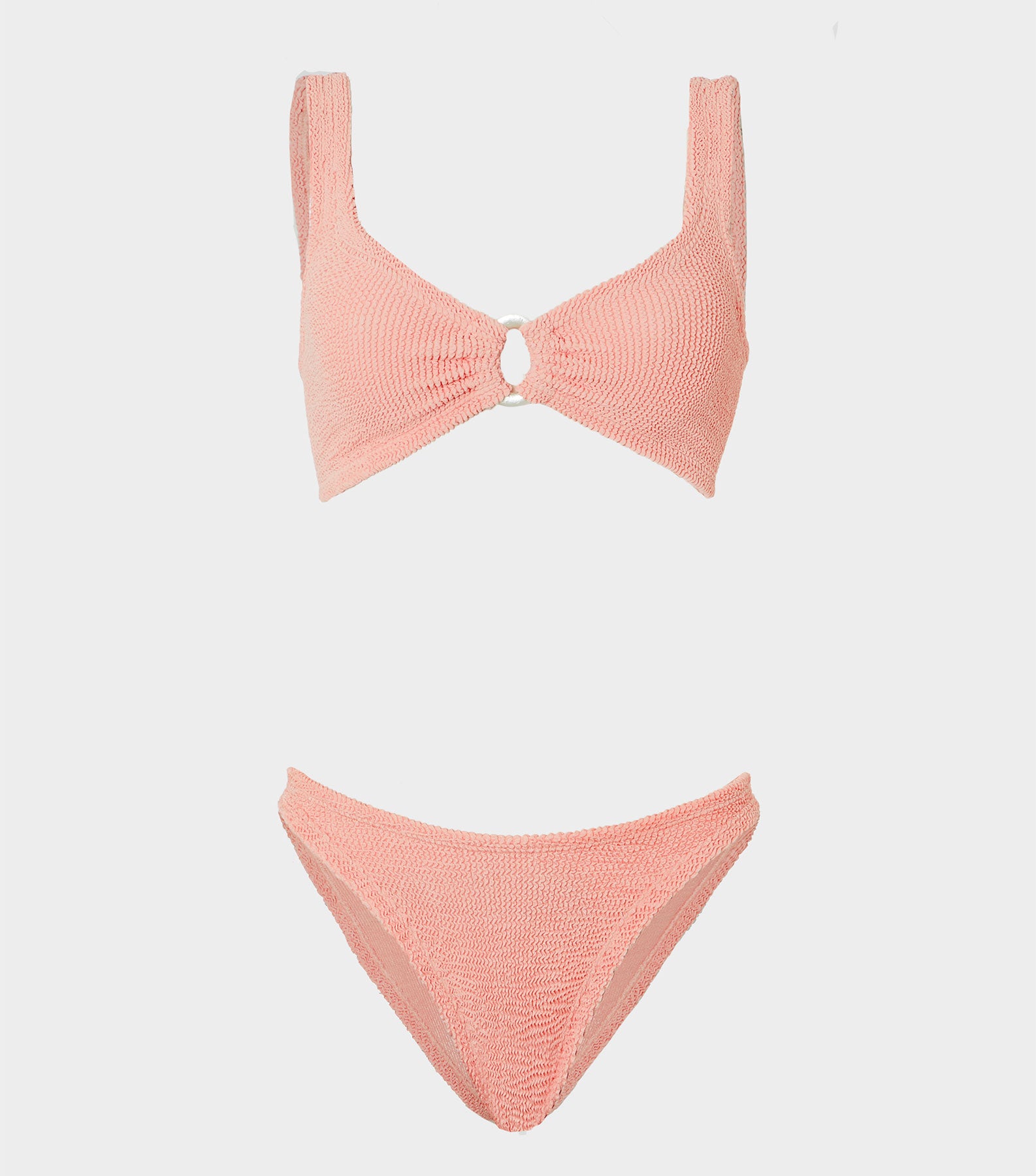Julia Bikini With Pearly Hoop - Peach