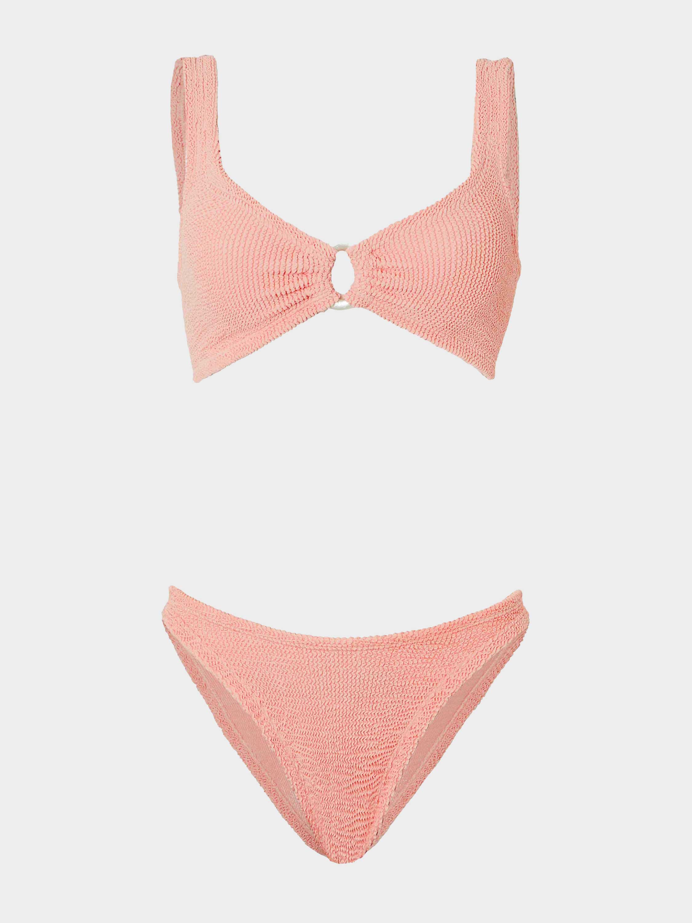 Julia Bikini With Pearly Hoop - Peach