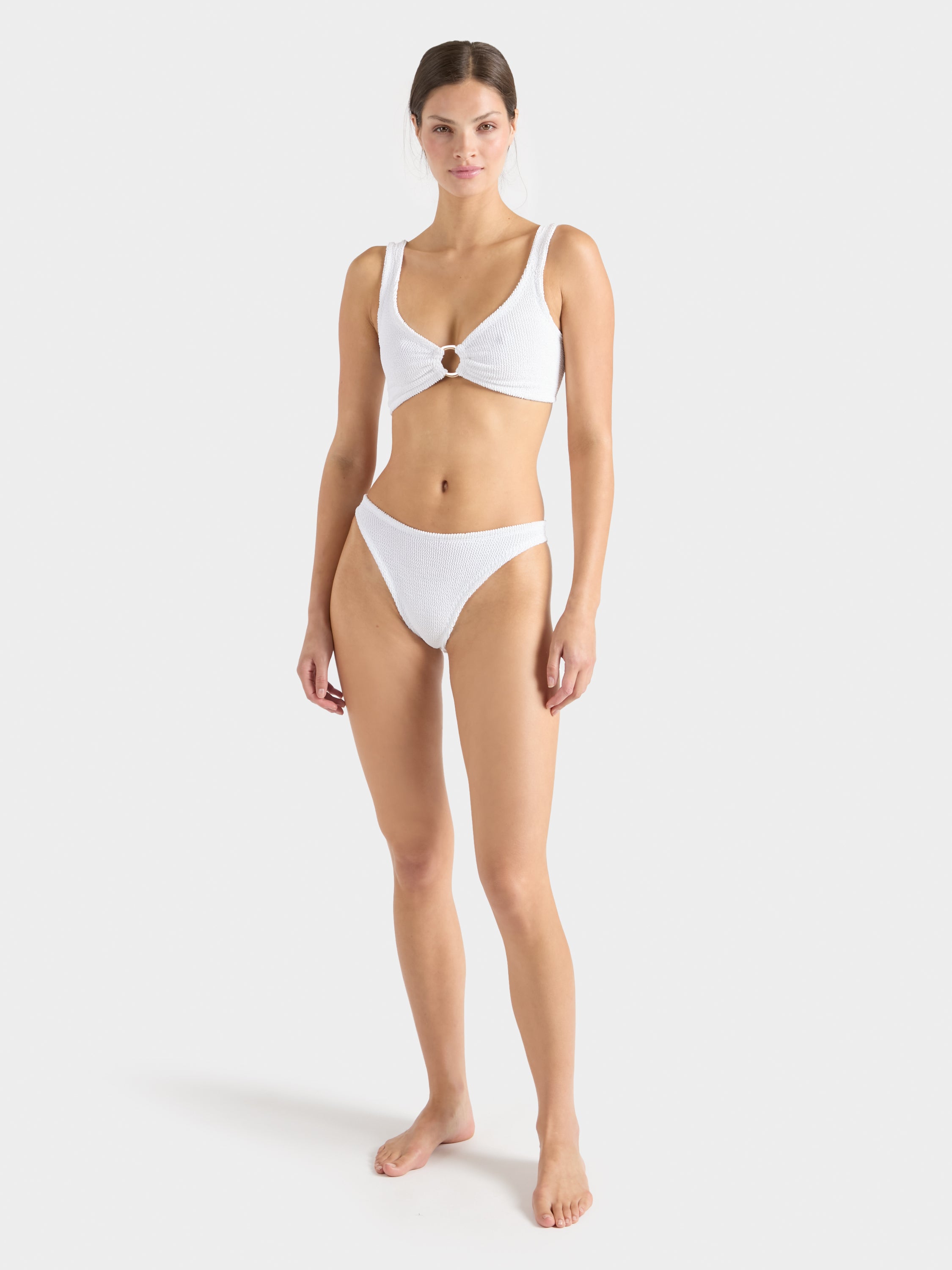 Julia With Gold Hoop Bikini - White