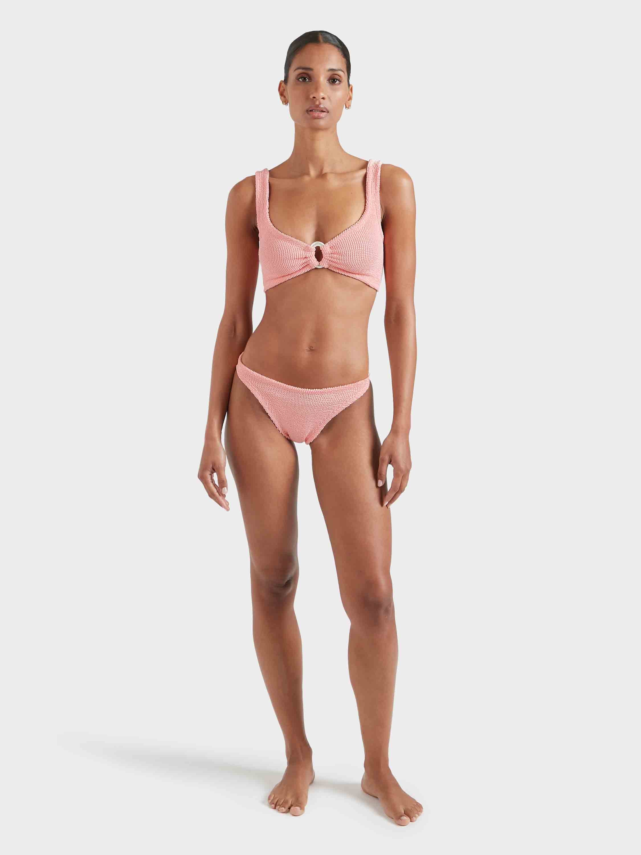 Julia Bikini With Pearly Hoop - Peach