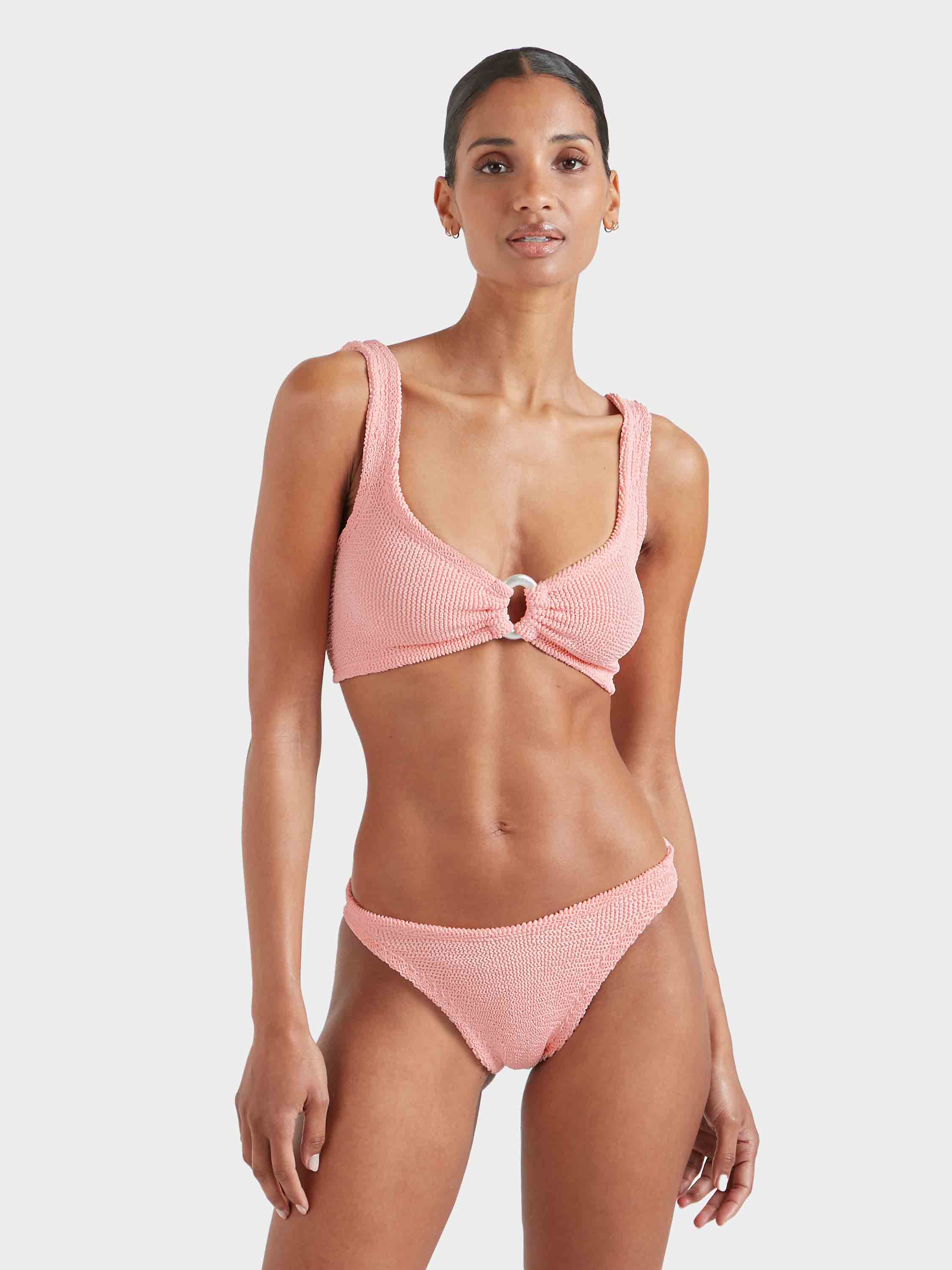 Julia Bikini With Pearly Hoop - Peach