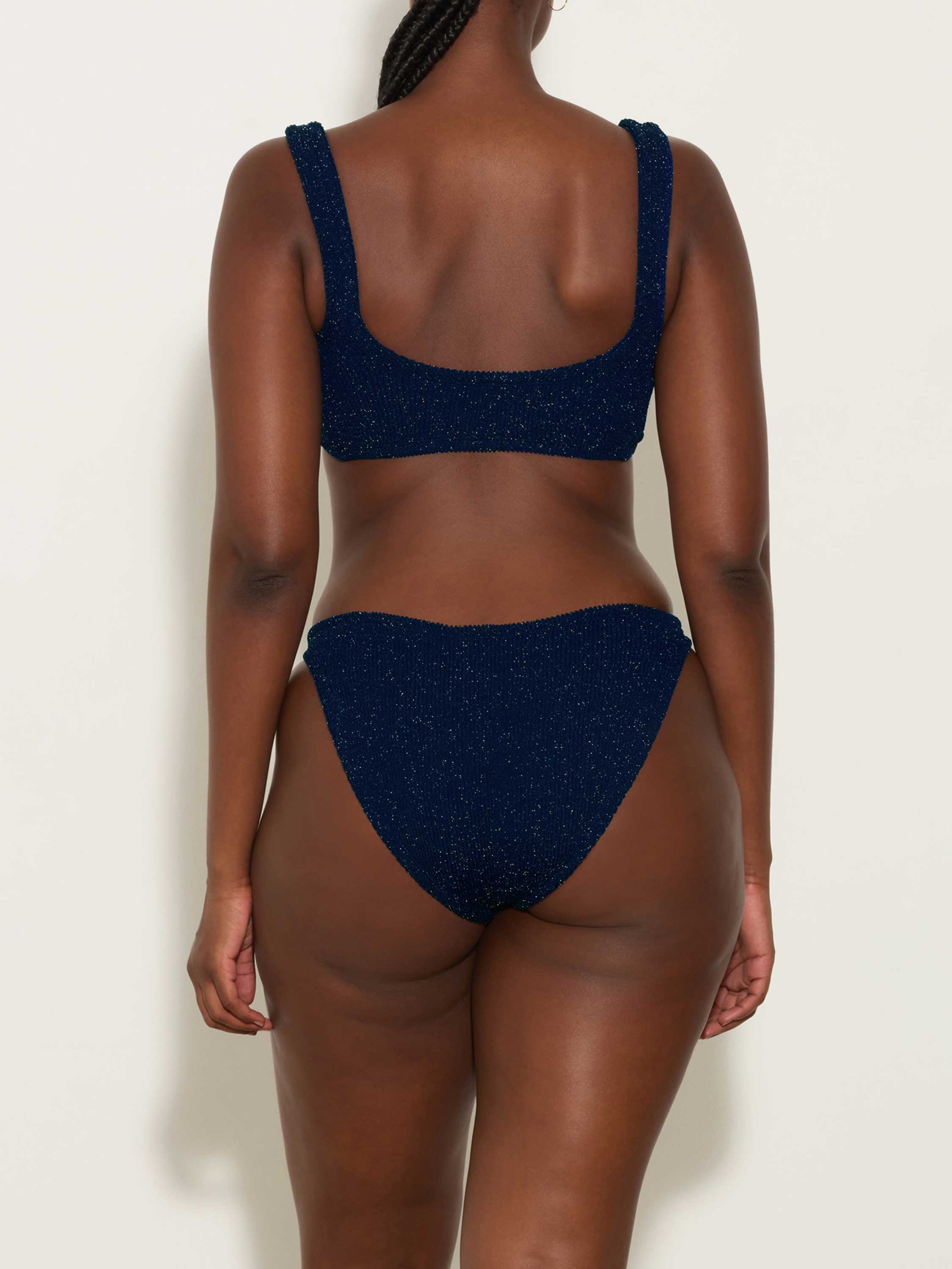 Juno Lurex Bikini - Navy/Silver