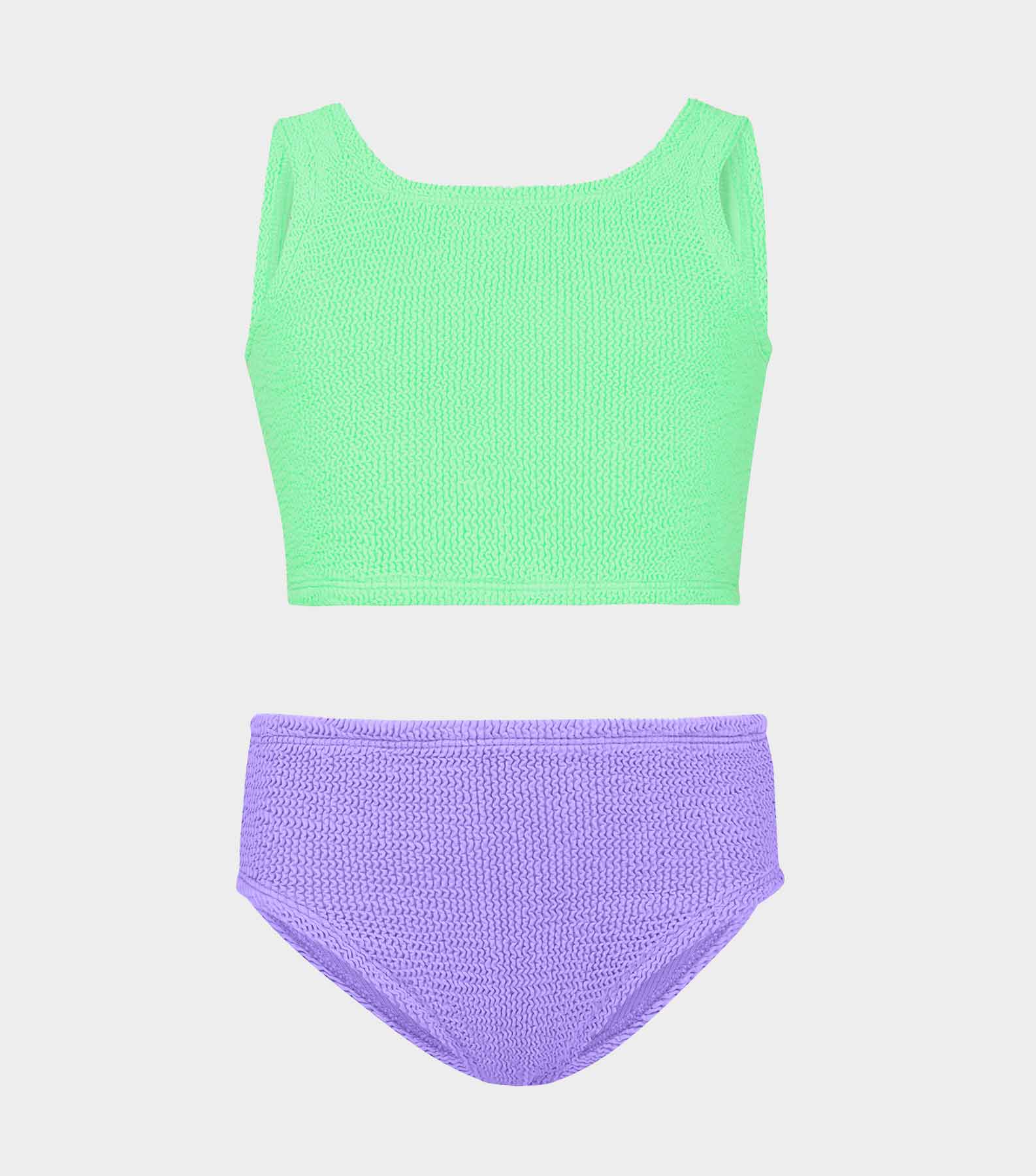Kids Duo Lyra Bikini (Ages 7 to 12) - Lime/Lilac