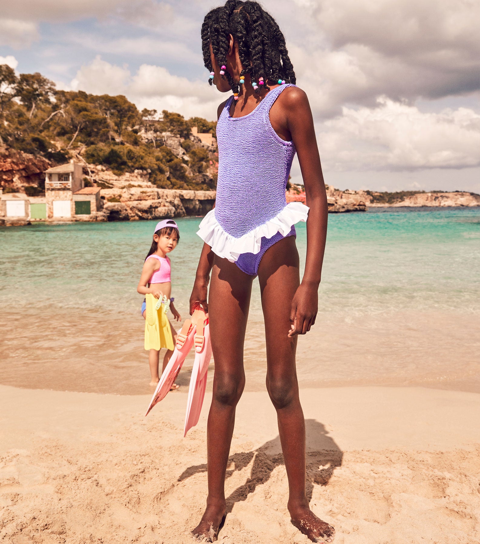 Kids Denise Swim (Ages 7 to 12) - Lilac