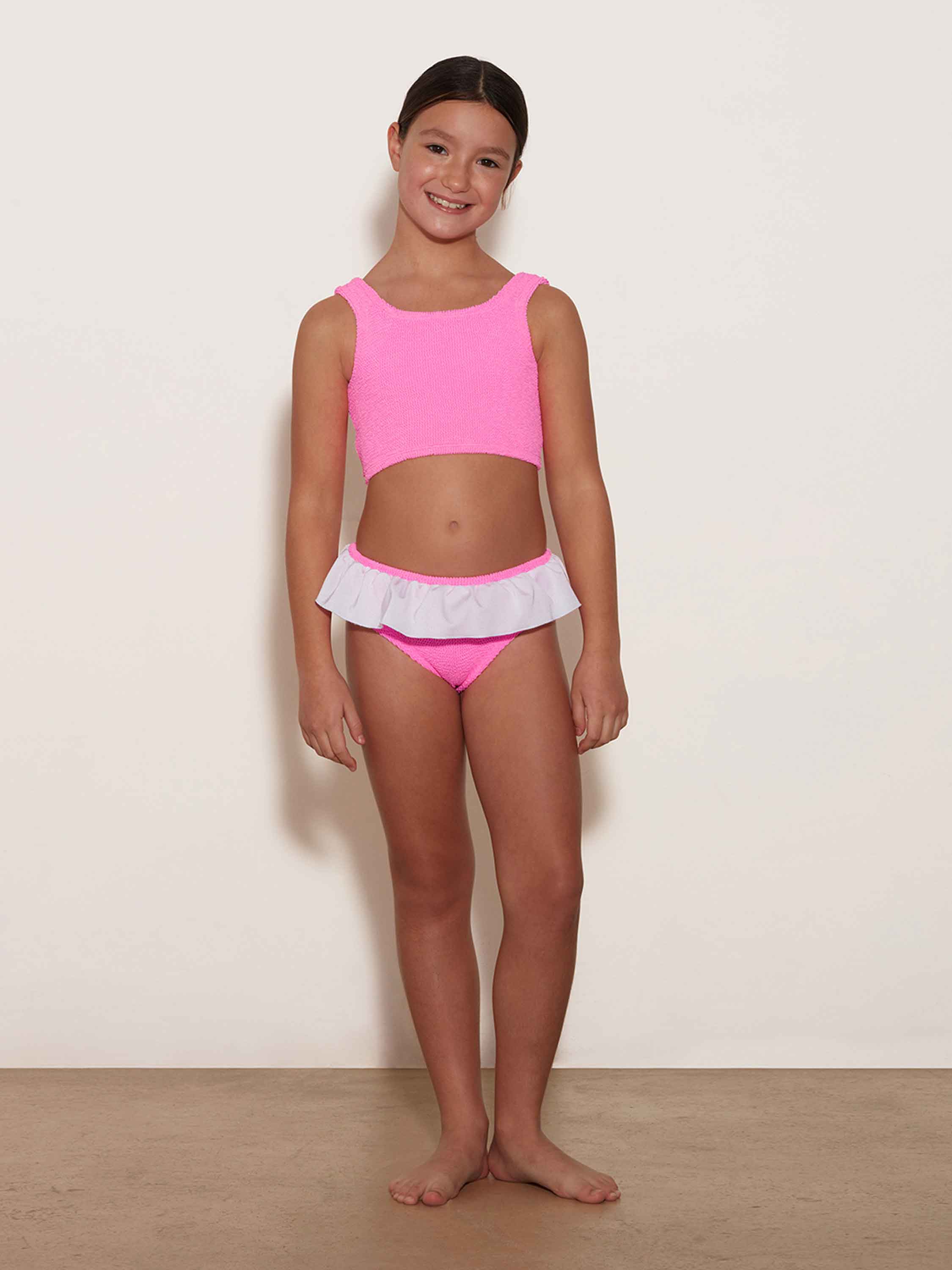 Kids Olive Bikini (Ages 7 to 12) - Bubblegum