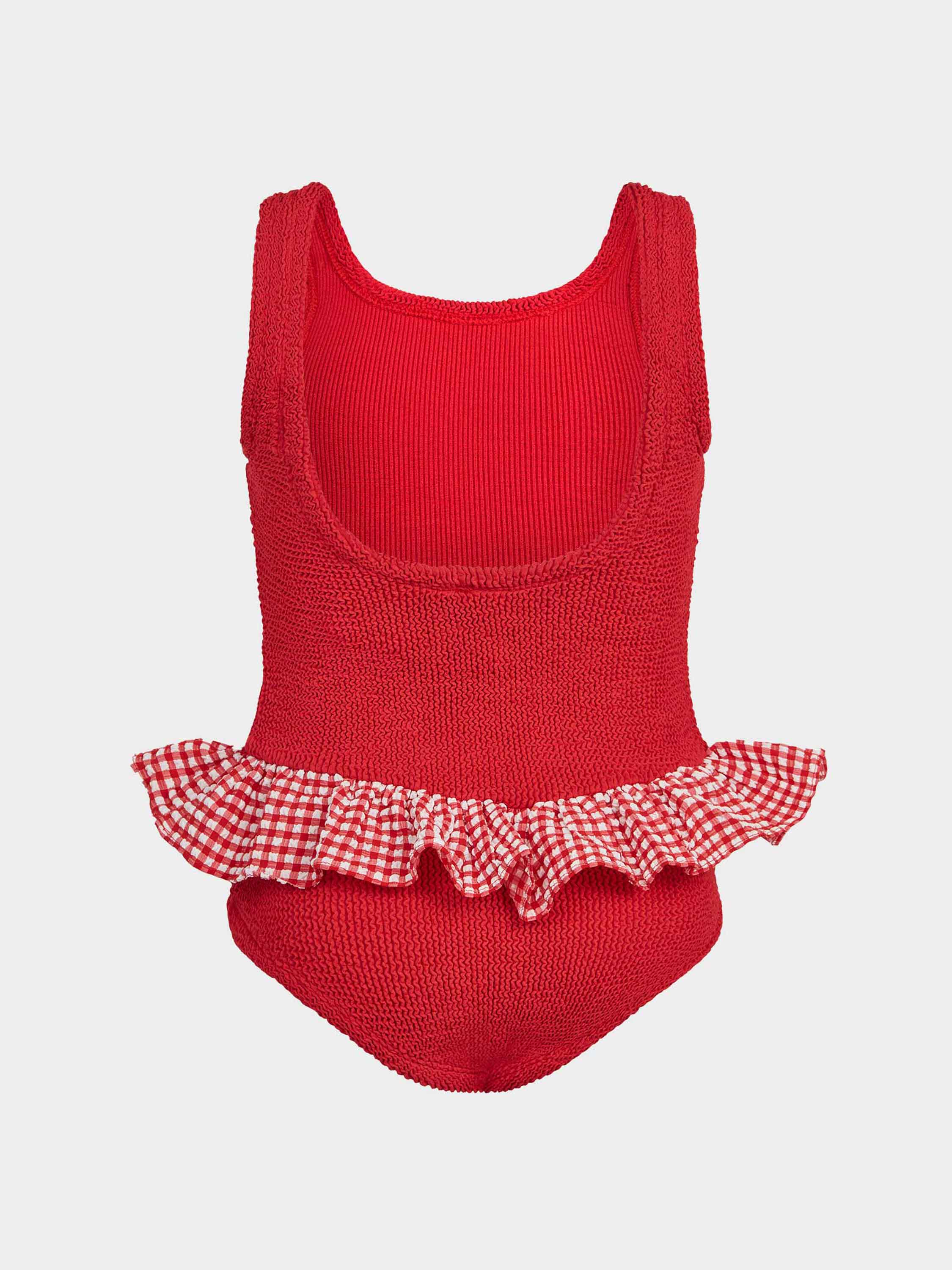 Kids Duo Denise Swim (Ages 7 to 12) - Red Gingham