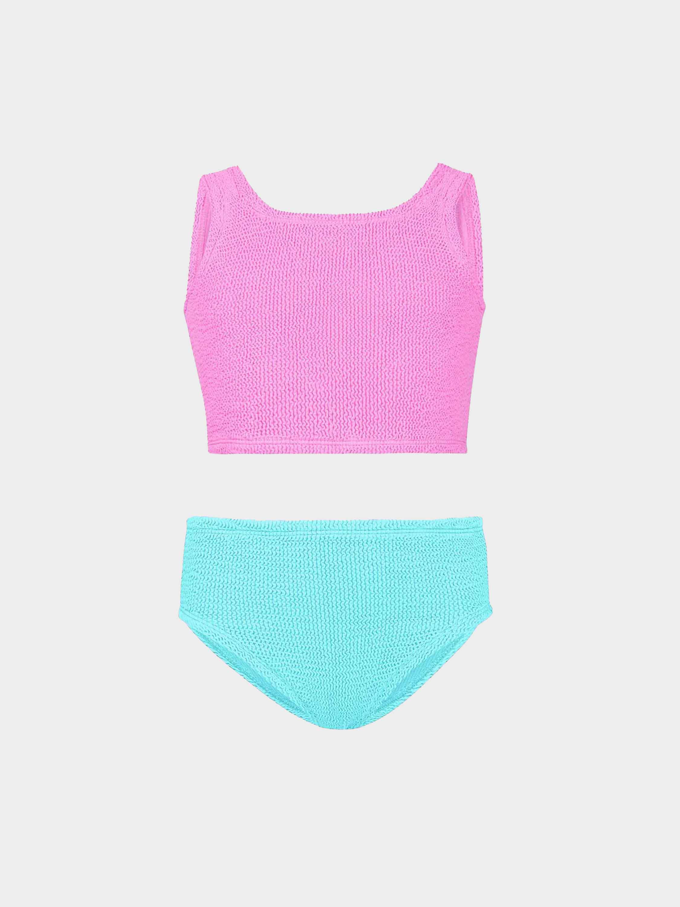 Kids Duo Lyra Bikini (Ages 3 to 6) - Bubblegum/Aqua
