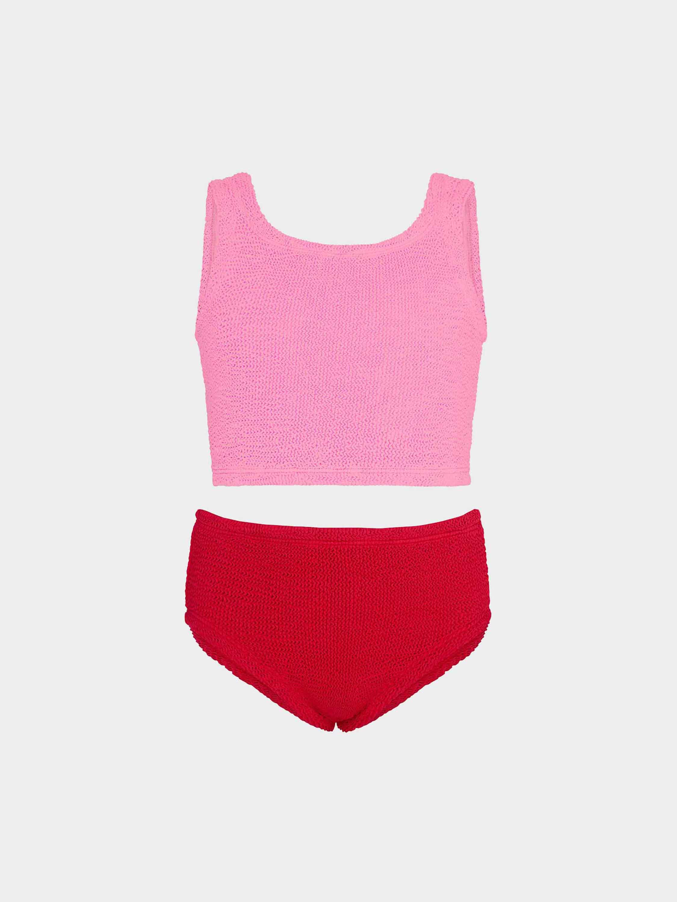 Kids Duo Lyra Bikini (Ages 3 to 6) - Bubblegum/Red