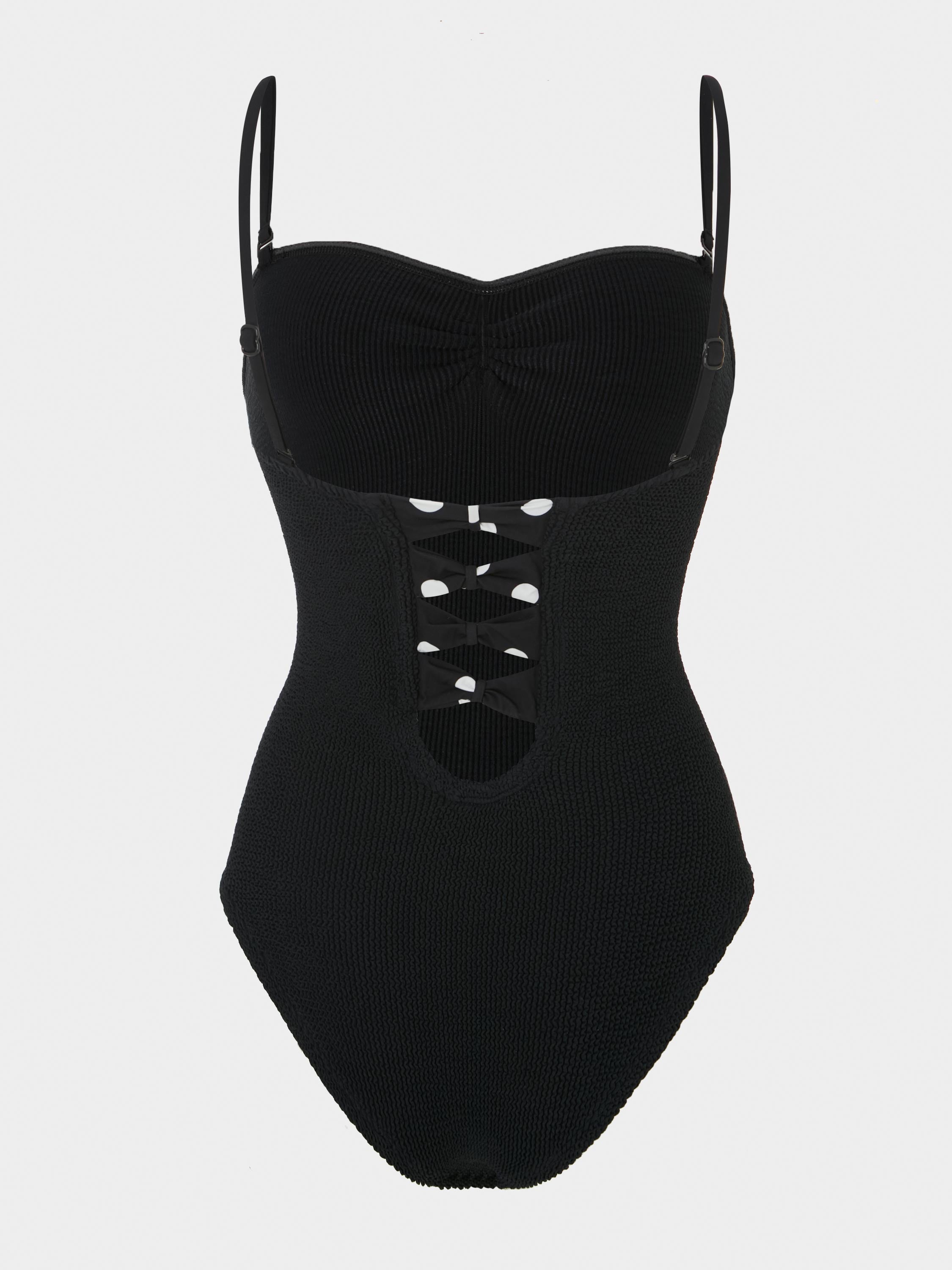 Lea Polka Dot Swim - Black/Black polka-dot
