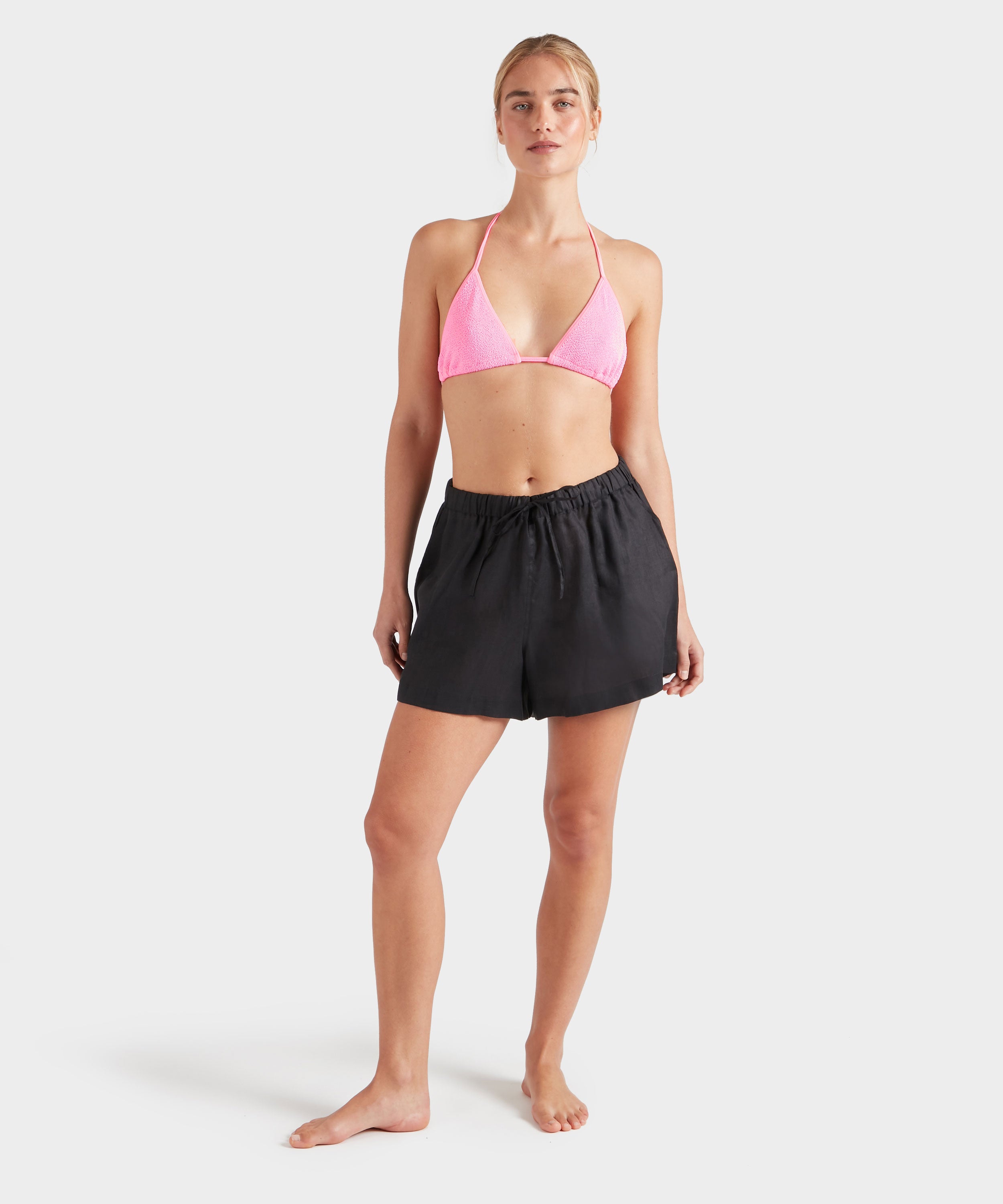 Linen Shorts - Black