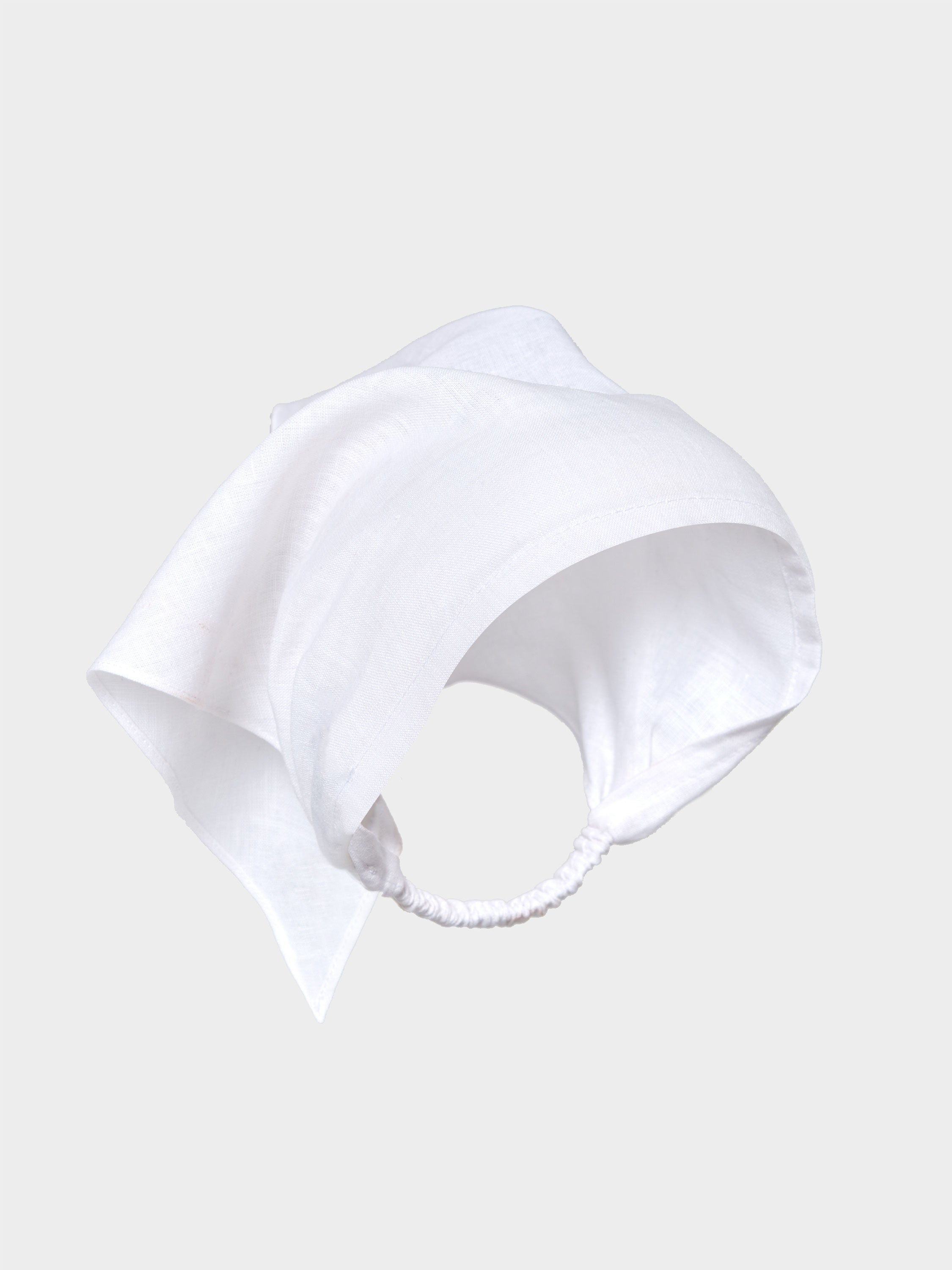 Sofia Linen Headscarf - White