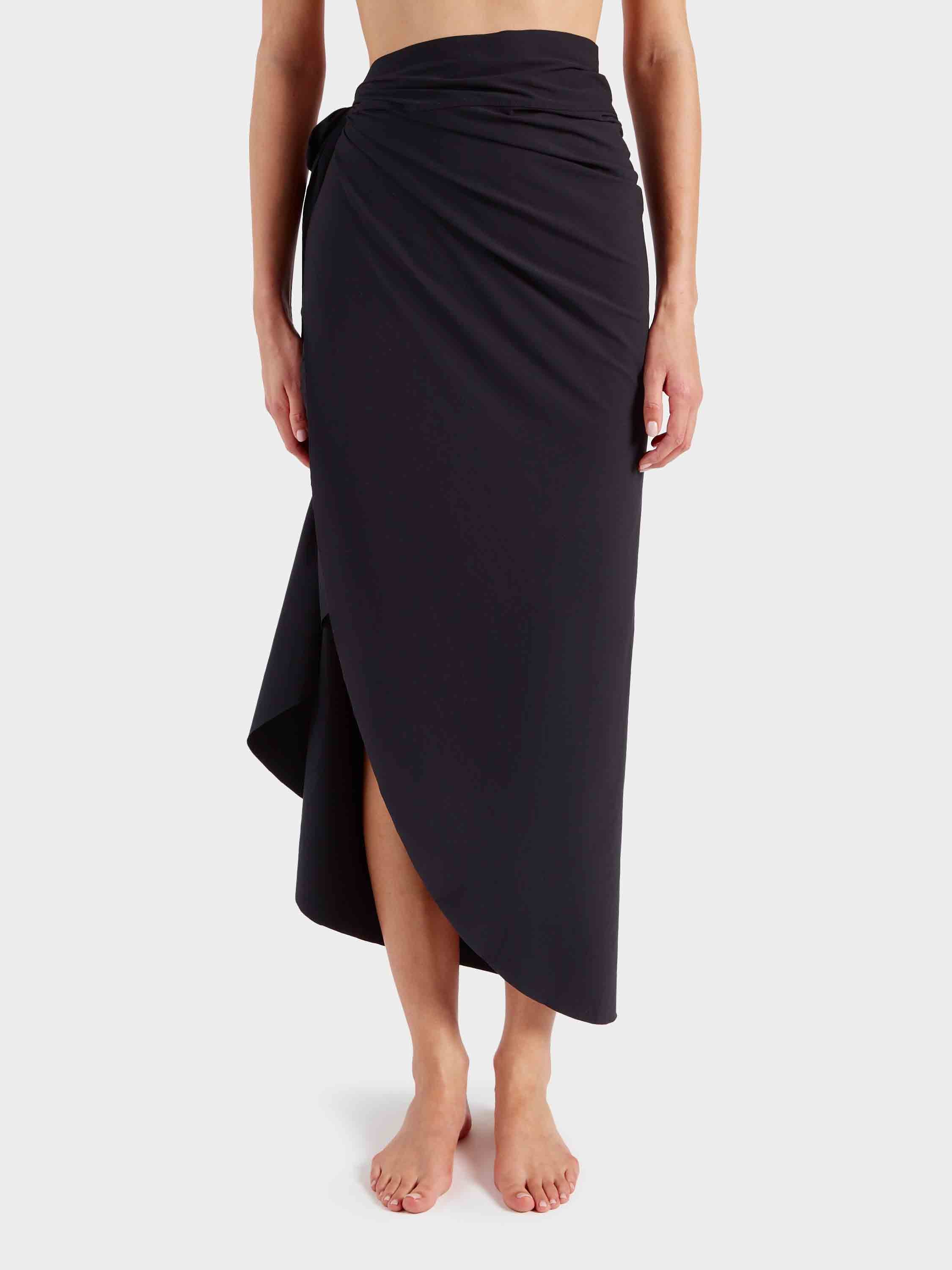 Long UPF 50+ Sarong - Black