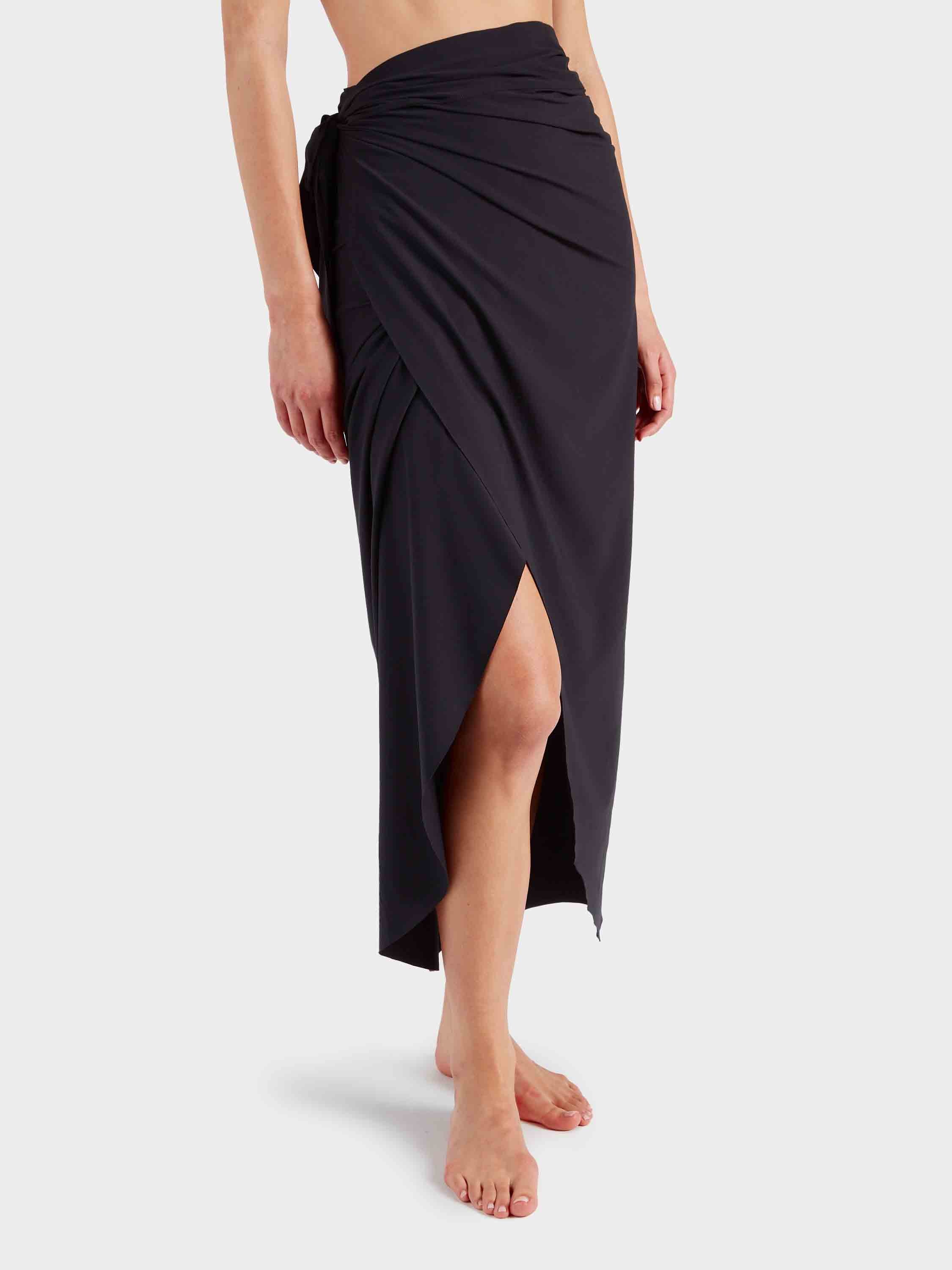 Long UPF 50+ Sarong - Black