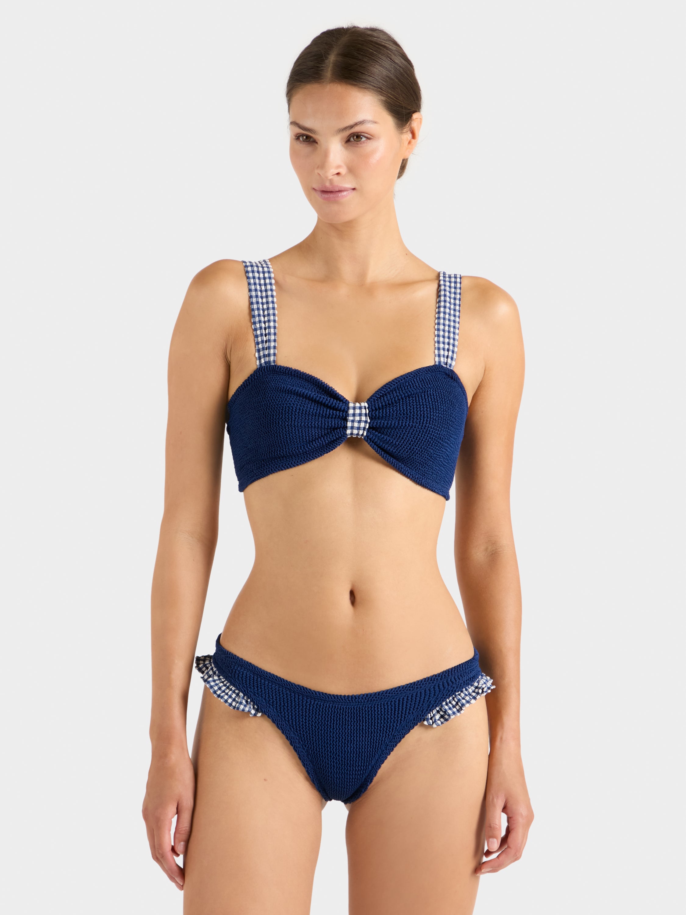 Loretta Bikini - Navy Gingham