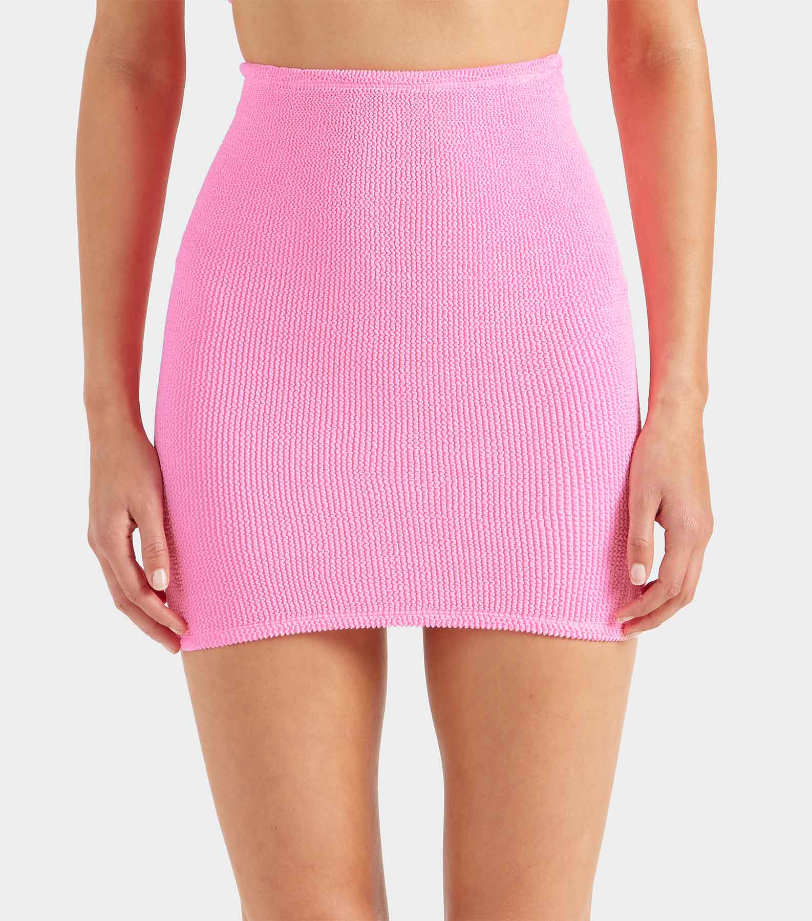 Mini Skirt/Strapless Tube Top - Bubblegum