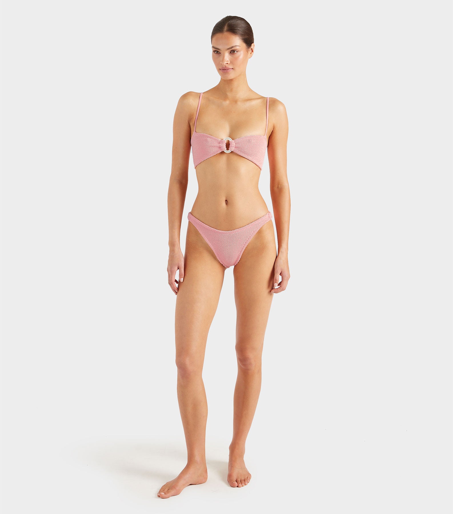 Misty Bikini With Pearly Hoop - Peach