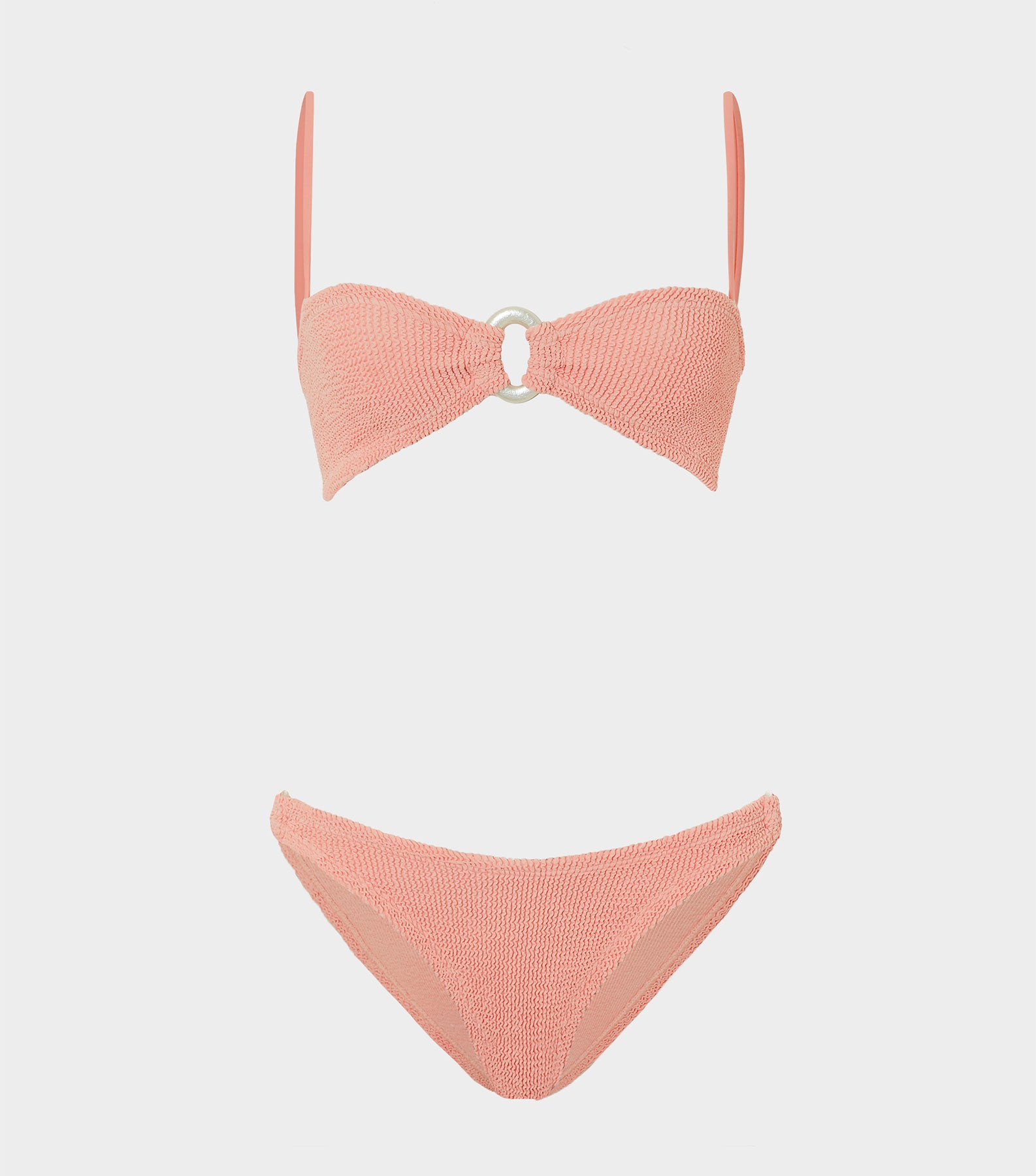 Misty Bikini With Pearly Hoop - Peach