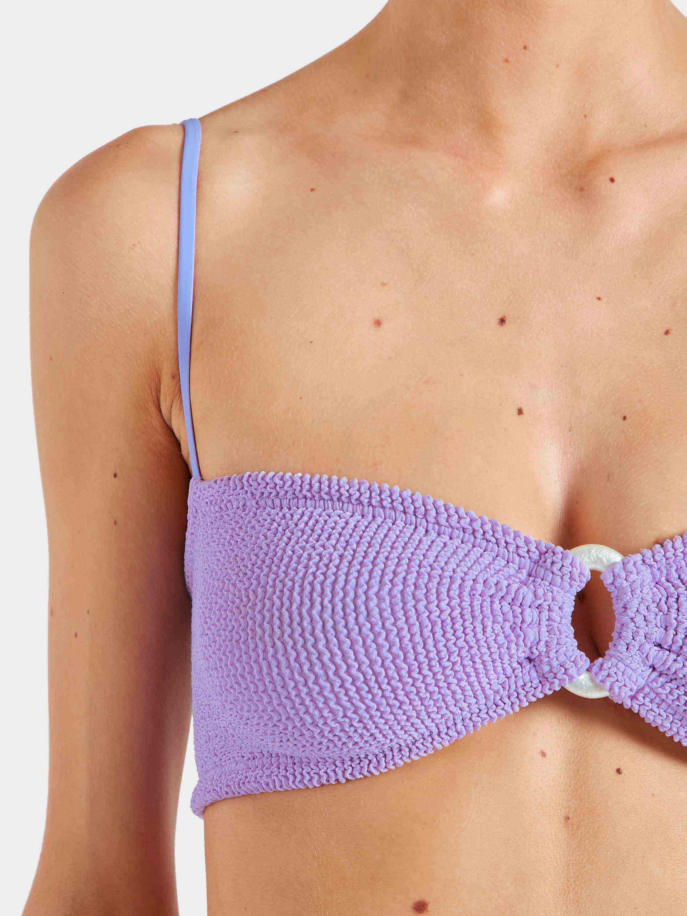 Misty Bikini With Pearly Hoop - Lilac