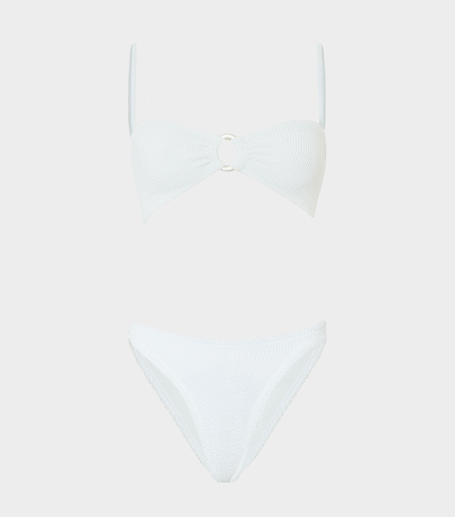 Misty Bikini With Pearly Hoop - White