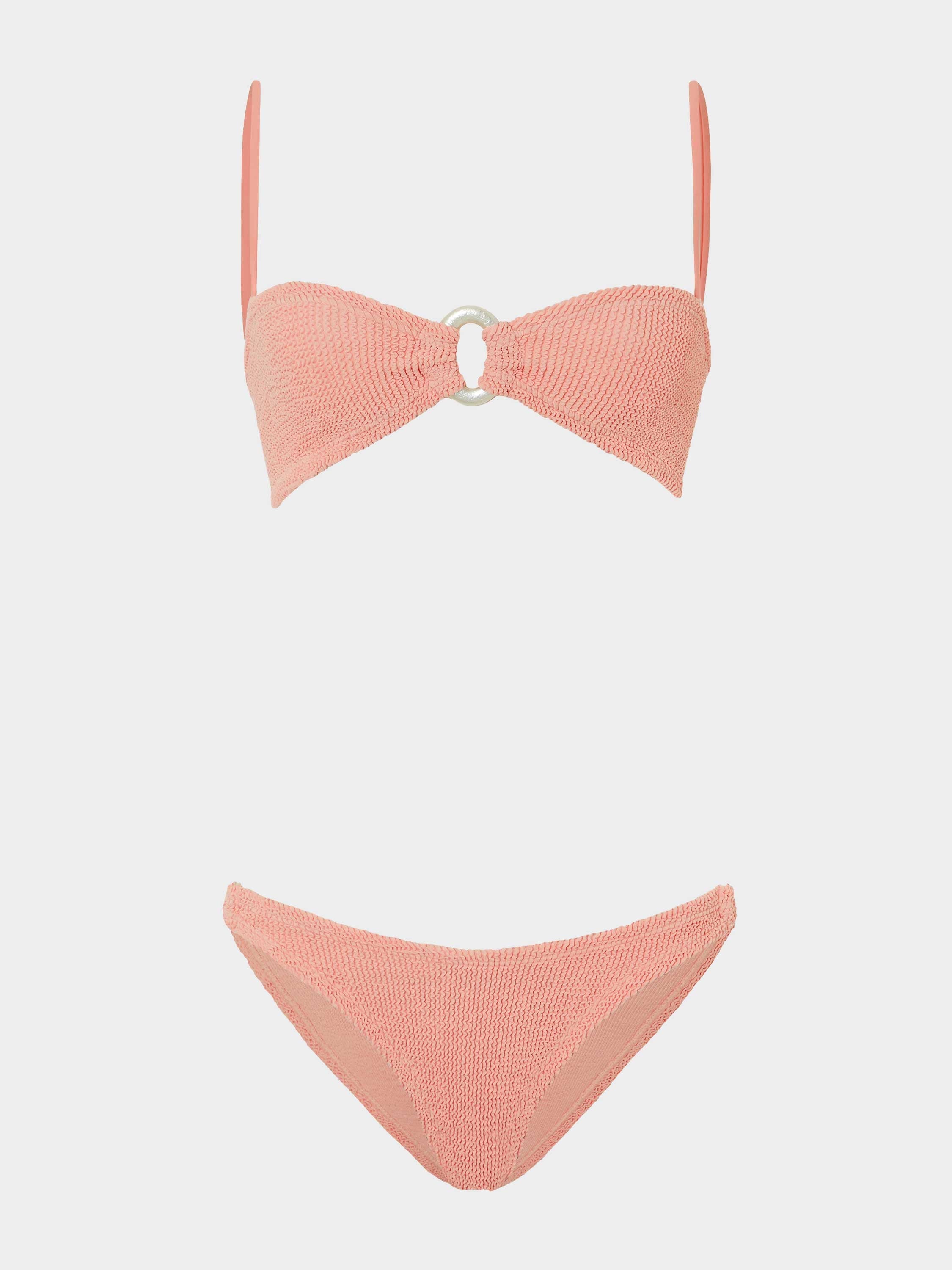 Misty Bikini With Pearly Hoop - Peach