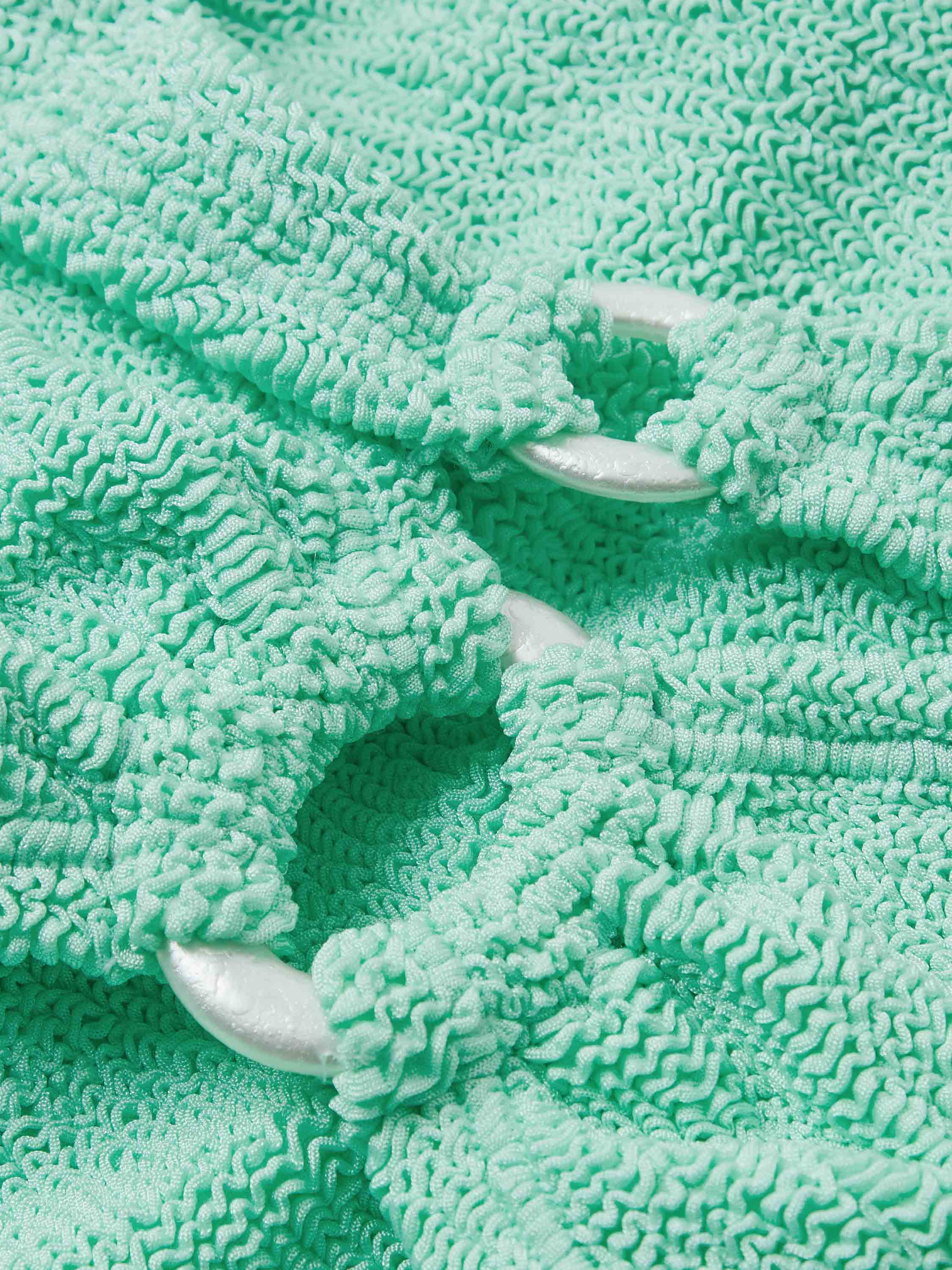 Misty Bikini With Pearly Hoop - Metallic Mint
