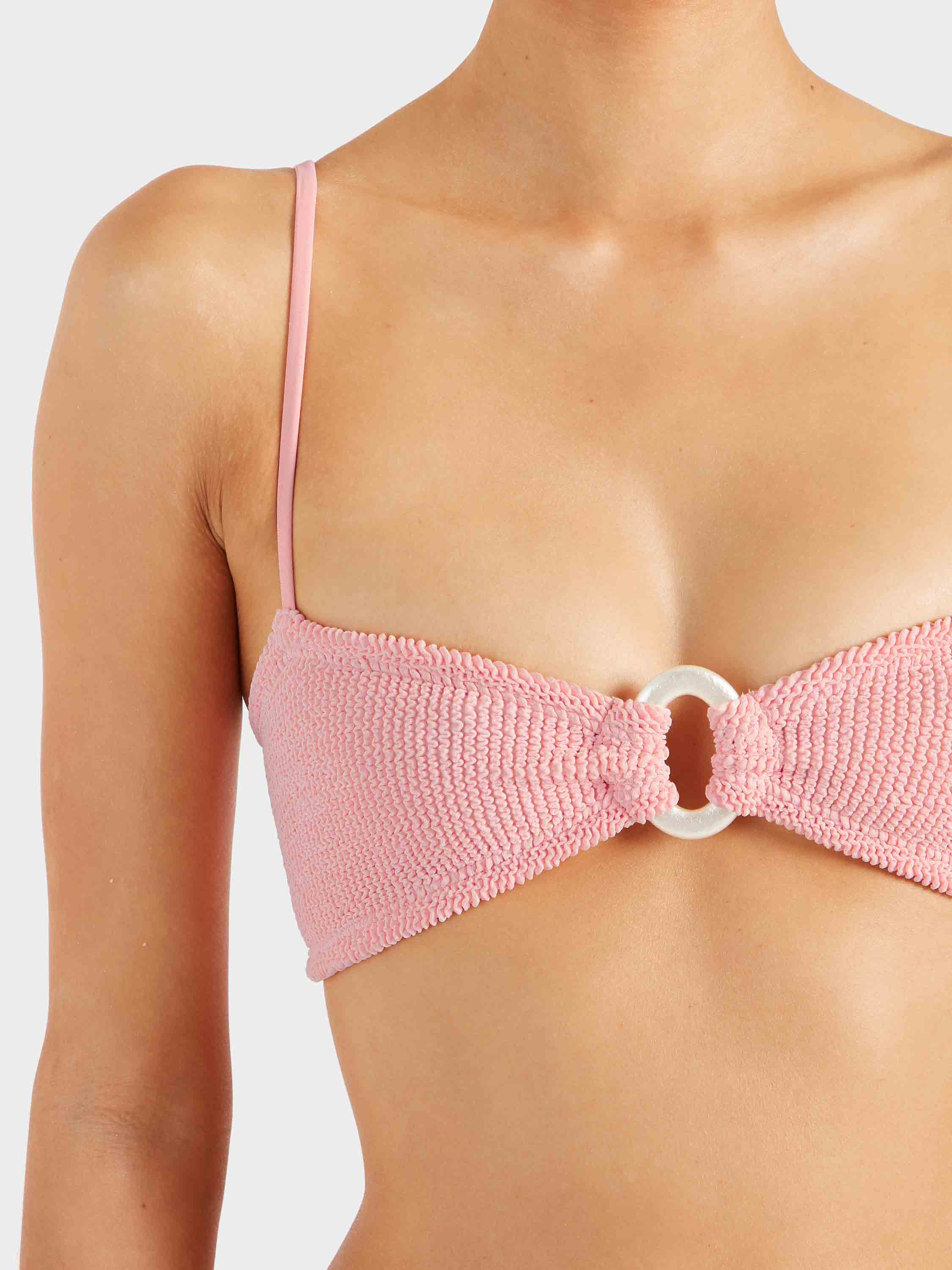 Misty Bikini With Pearly Hoop - Peach