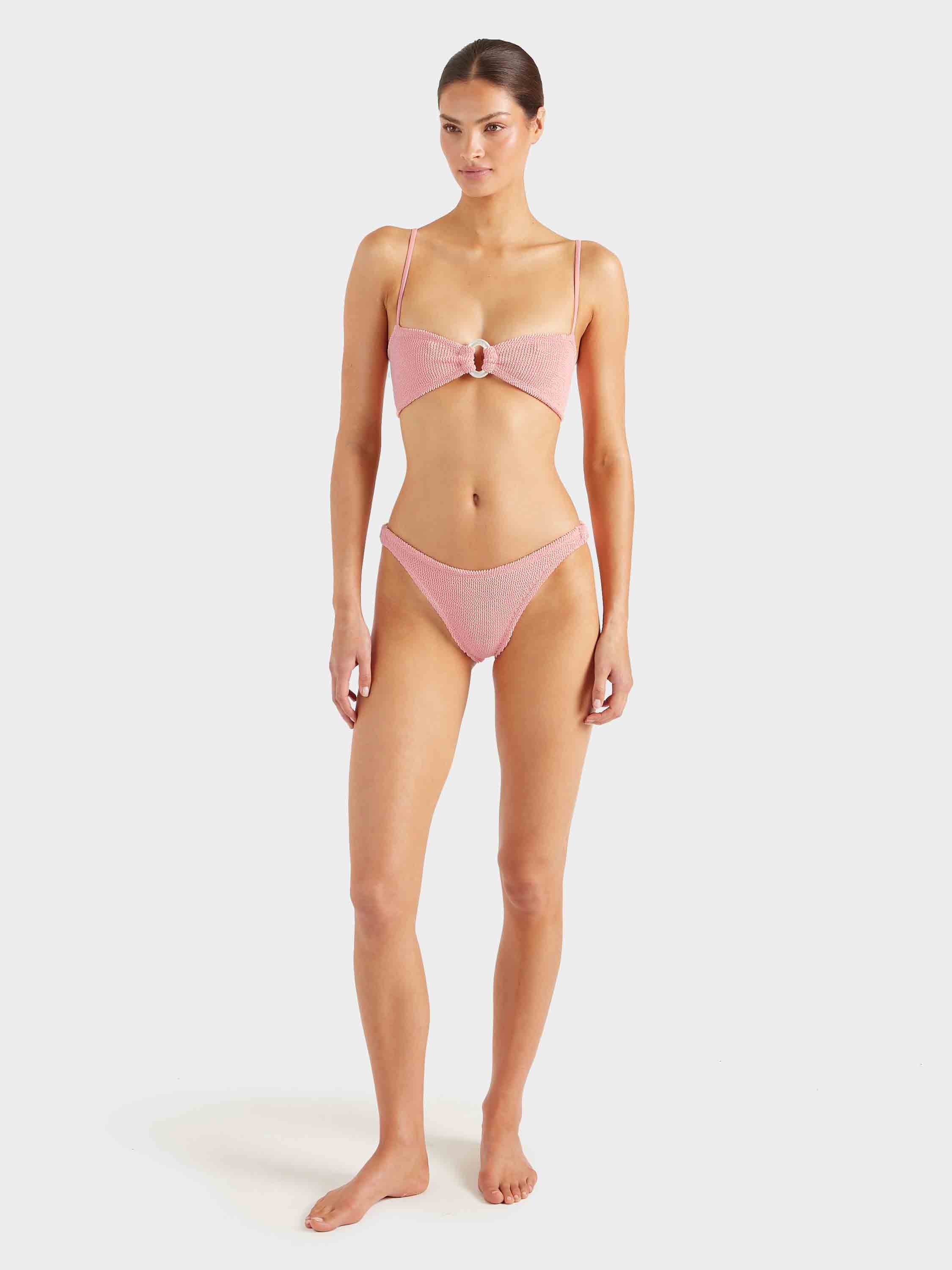 Misty Bikini With Pearly Hoop - Peach