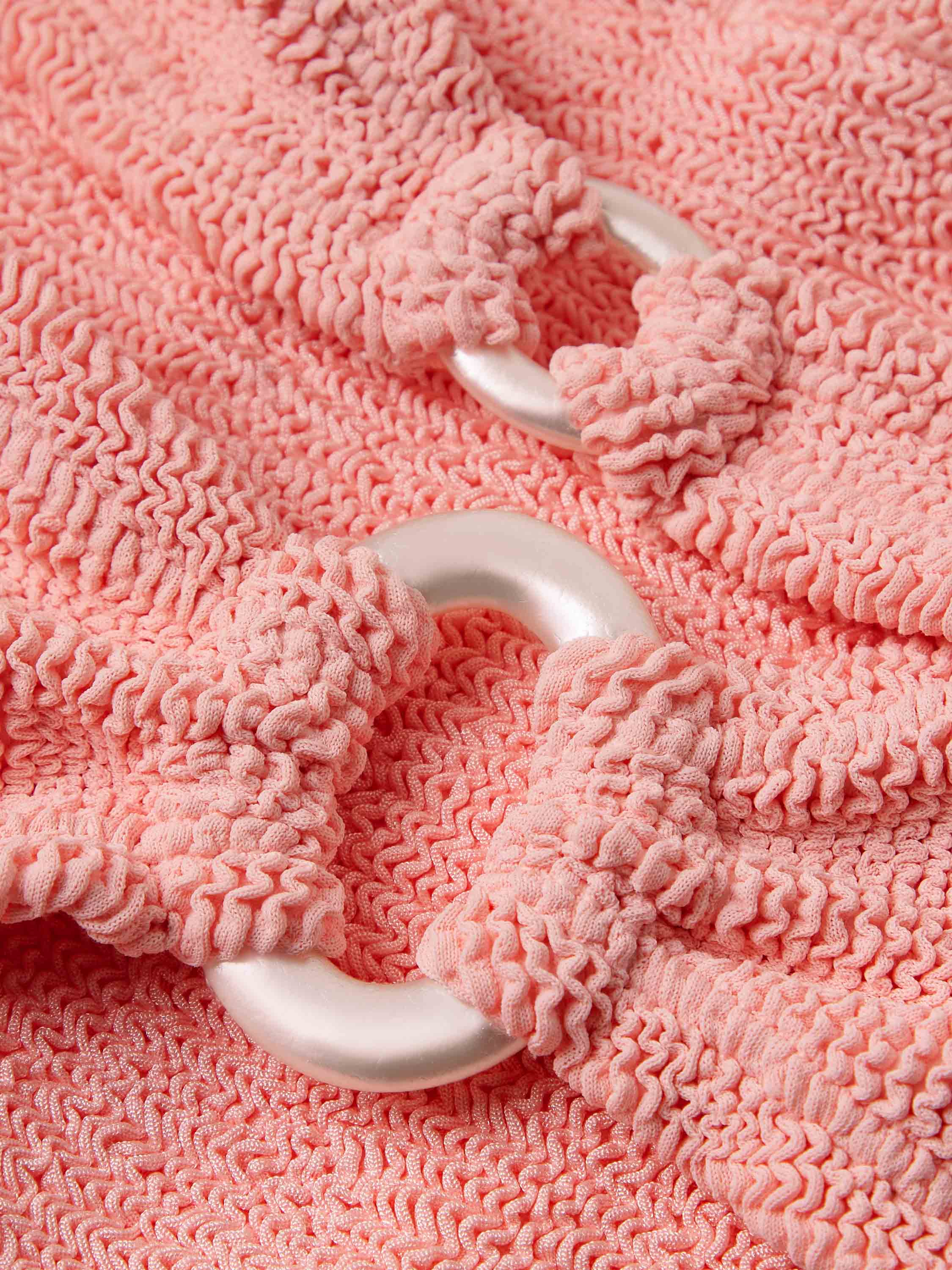 Misty Bikini With Pearly Hoop - Peach