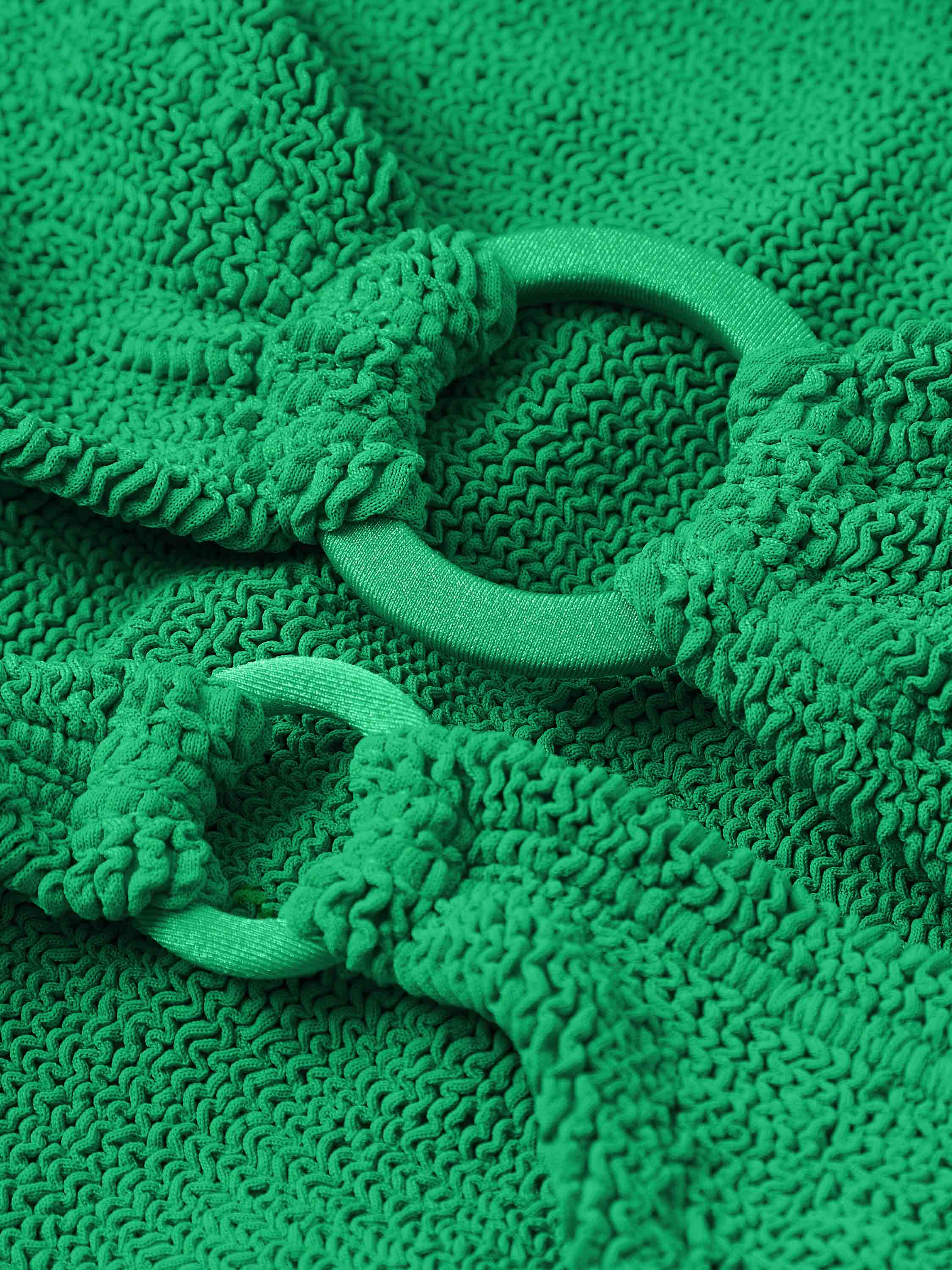 Misty Bikini With Tonal Hoops - Emerald
