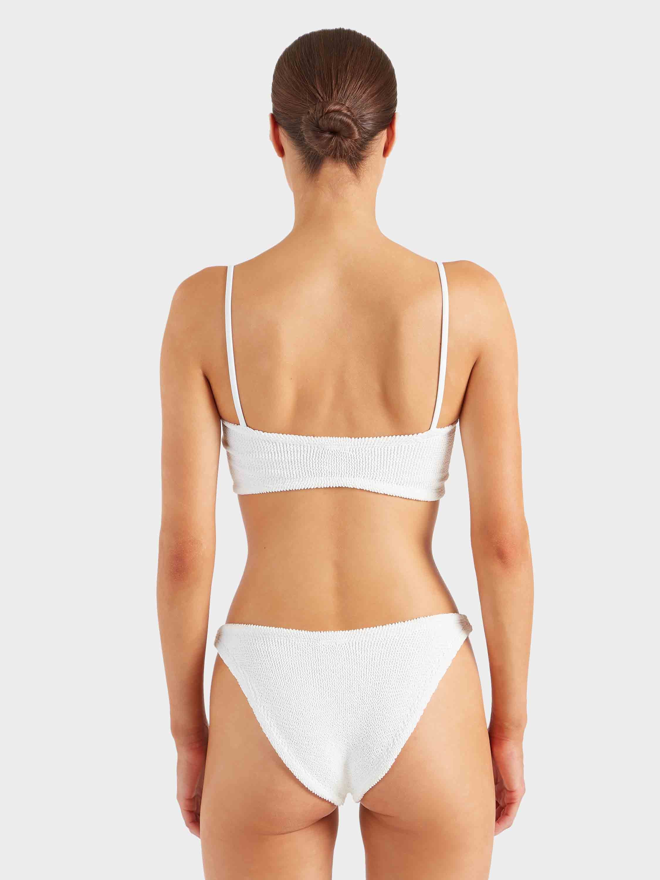 Misty Bikini With Pearly Hoop - White