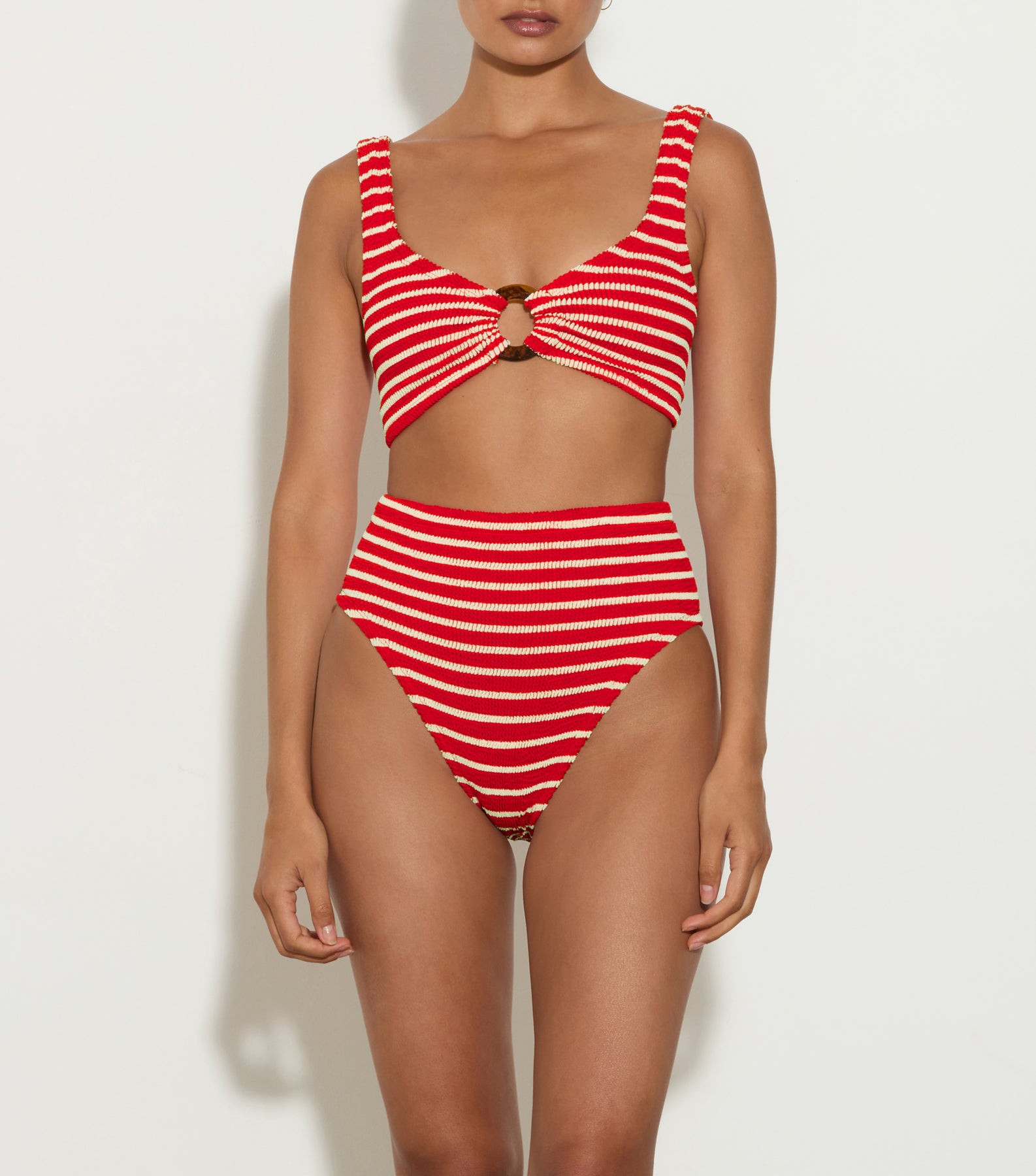 Nadine Stripe Bikini - Red/White