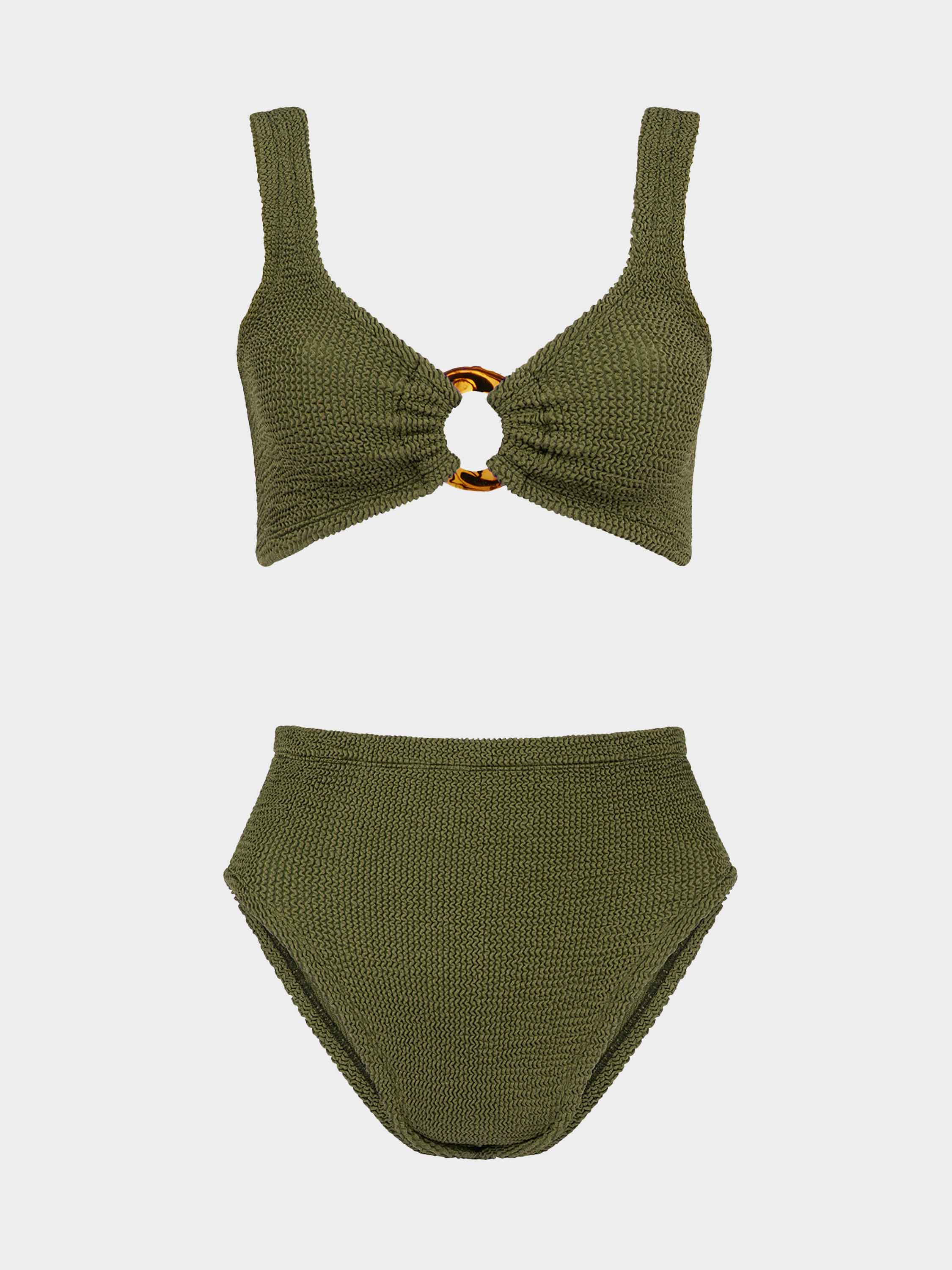 Nadine Bikini - Metallic Moss