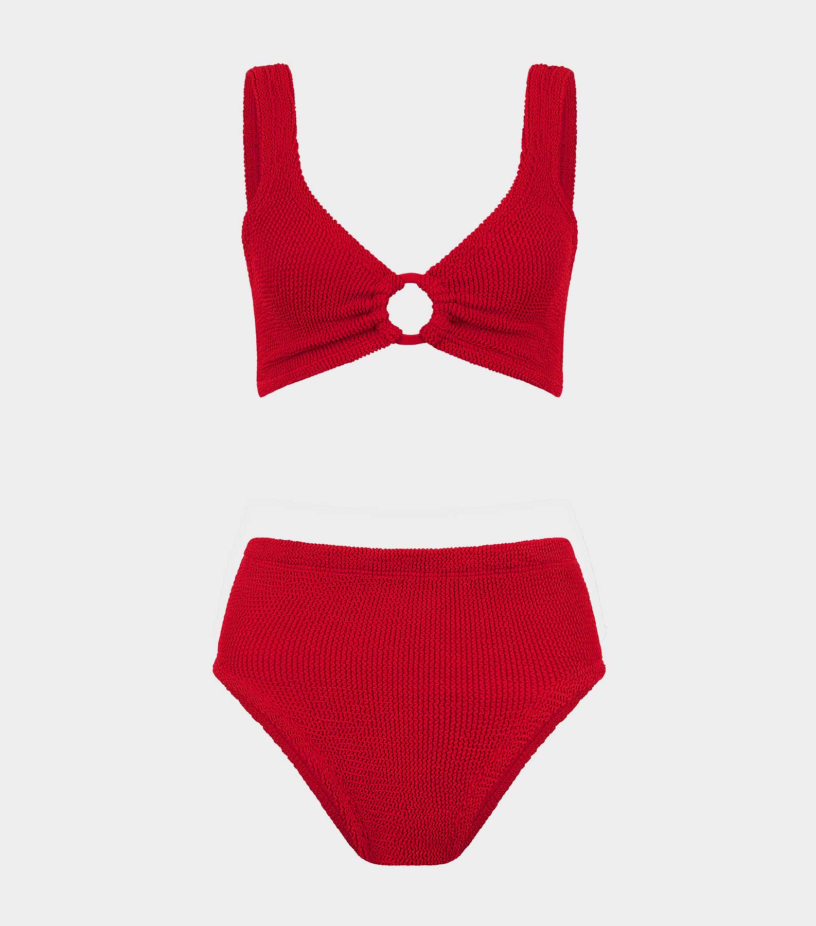 Nadine Bikini With Tonal Hoops - Red