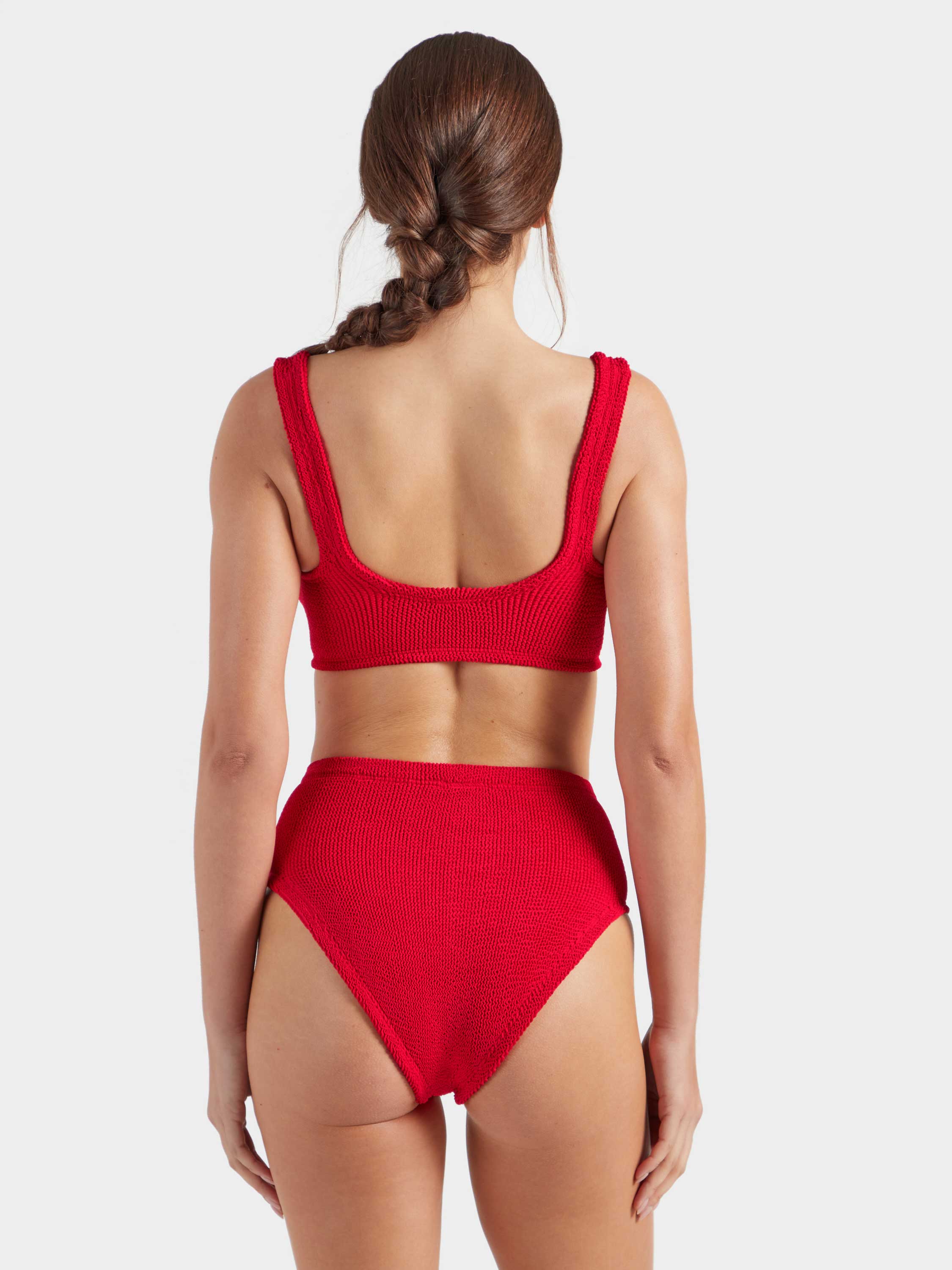 Nadine With Gold Hoop Bikini - Red
