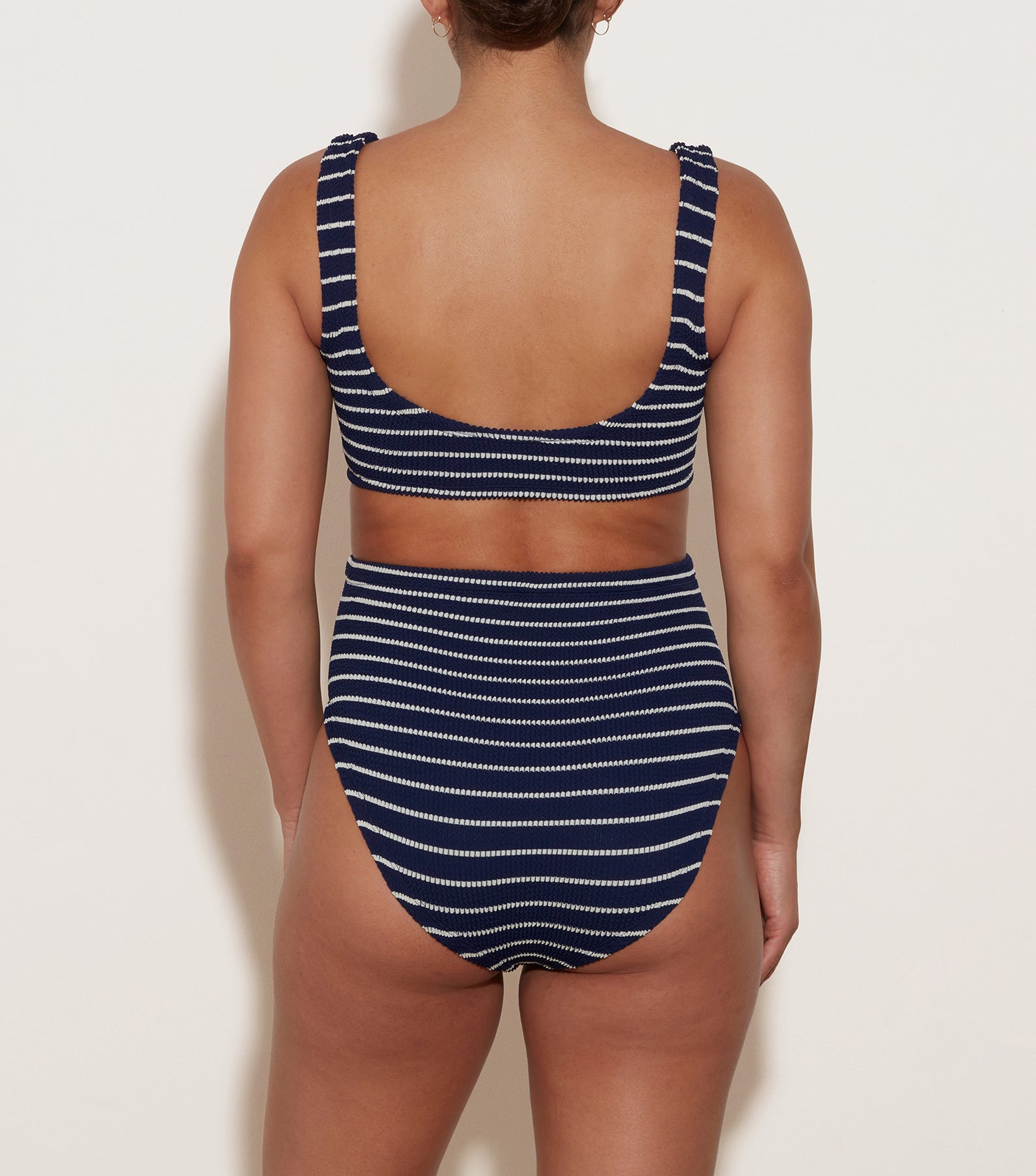 Nadine Stripe Bikini - Navy/White