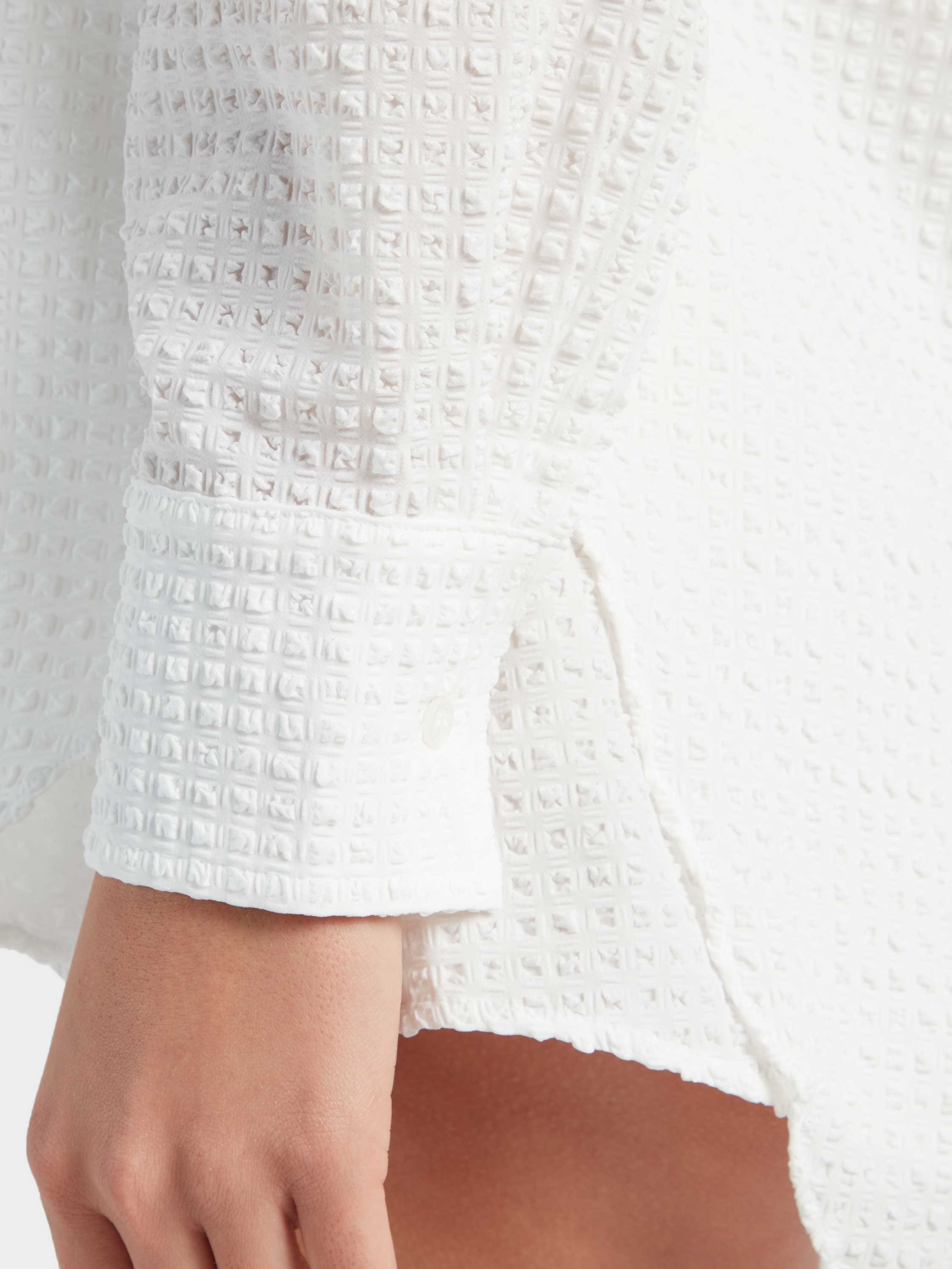 Resort Shirt - Seersucker White